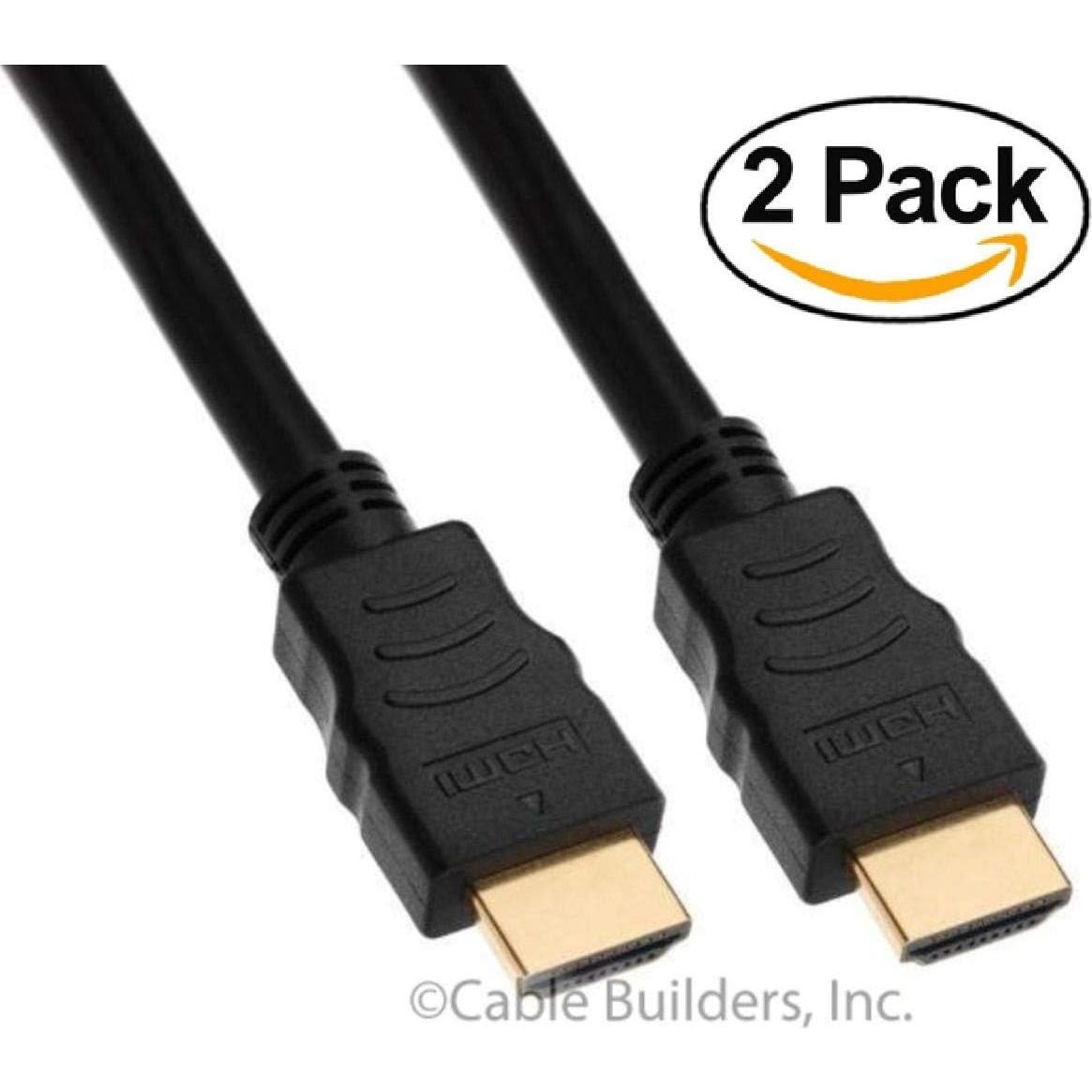 Cable HDMI Corto 30.48cm Cable Builders Ultra Alta Velocidad 2-Pack