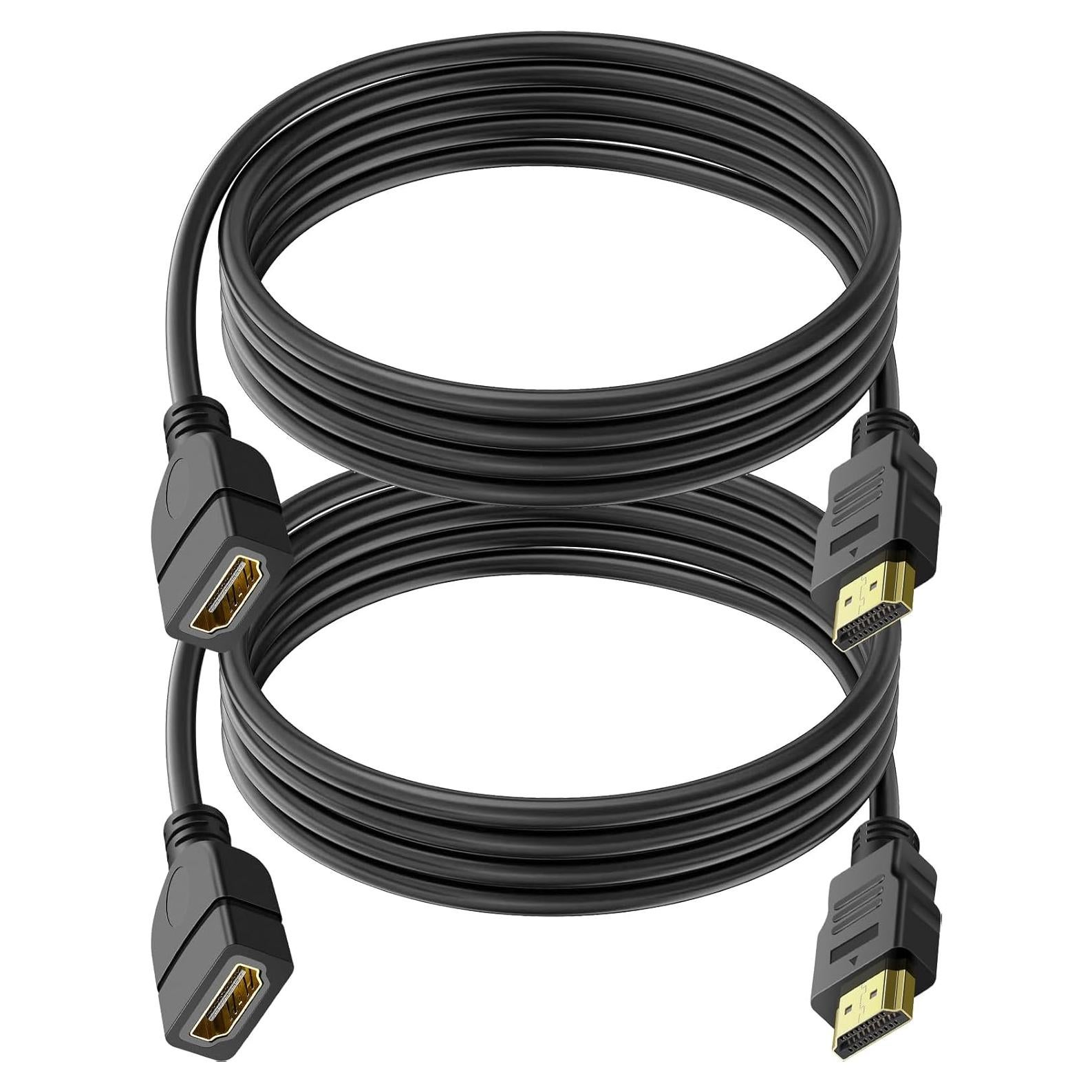 Paquete de 2 Cables HDMI Macho a Hembra 0.91m 1080P SAISN