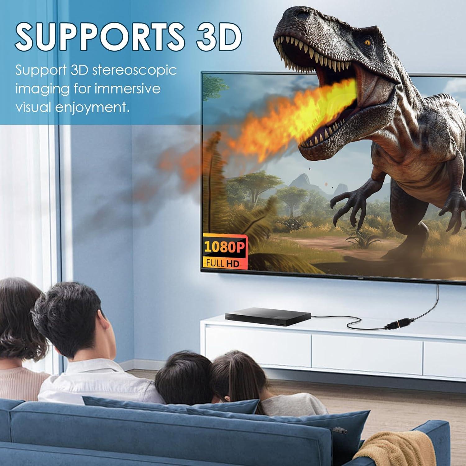 Paquete de 2 Cables HDMI Macho a Hembra 0.91m 1080P SAISN