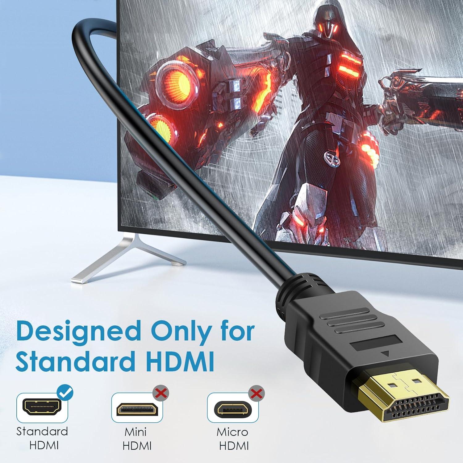 Paquete de 2 Cables HDMI Macho a Hembra 0.91m 1080P SAISN