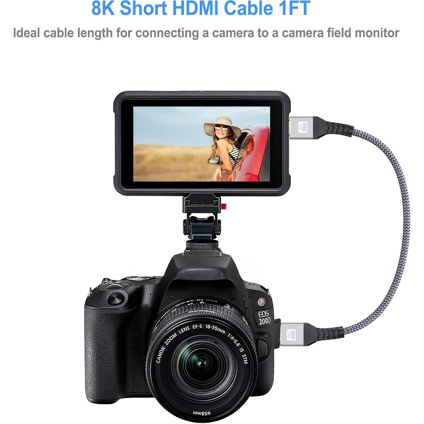 Cable HDMI 2.1 UVOOI 0.3m 8K 60Hz Ultra Alta Velocidad