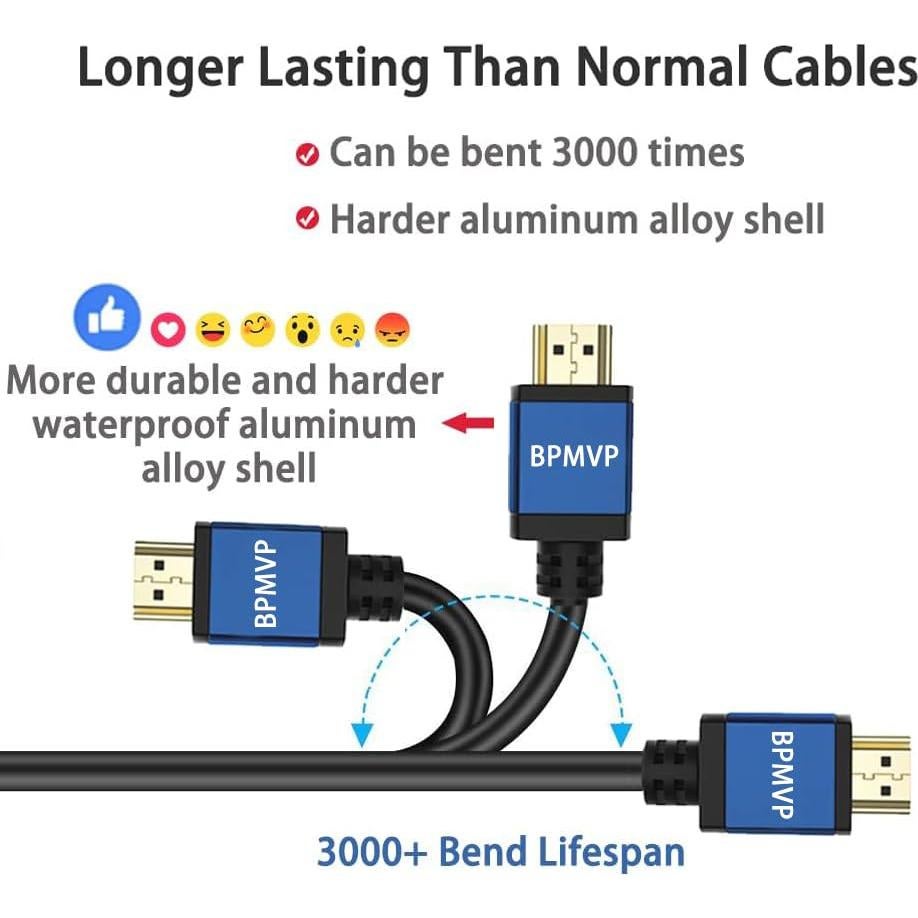 Cable HDMI UPWISH 4K 15 pies (4.57m) Alta Velocidad 18Gbps