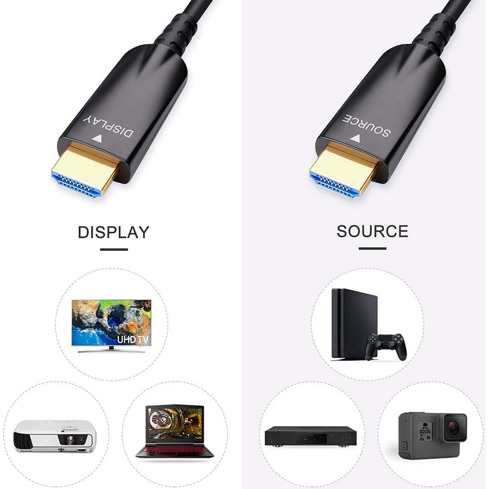 Cable HDMI de fibra óptica DTech 10m 4K 60Hz alta velocidad