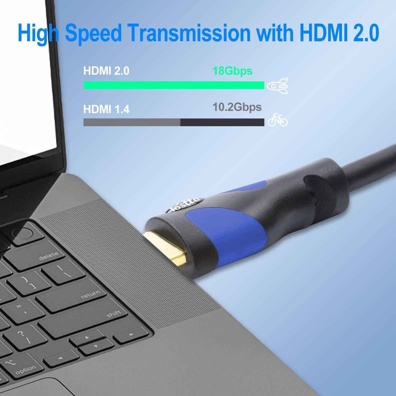 Cable HDMI 2.0 Postta 15.24m Alta Velocidad 4K 18Gbps