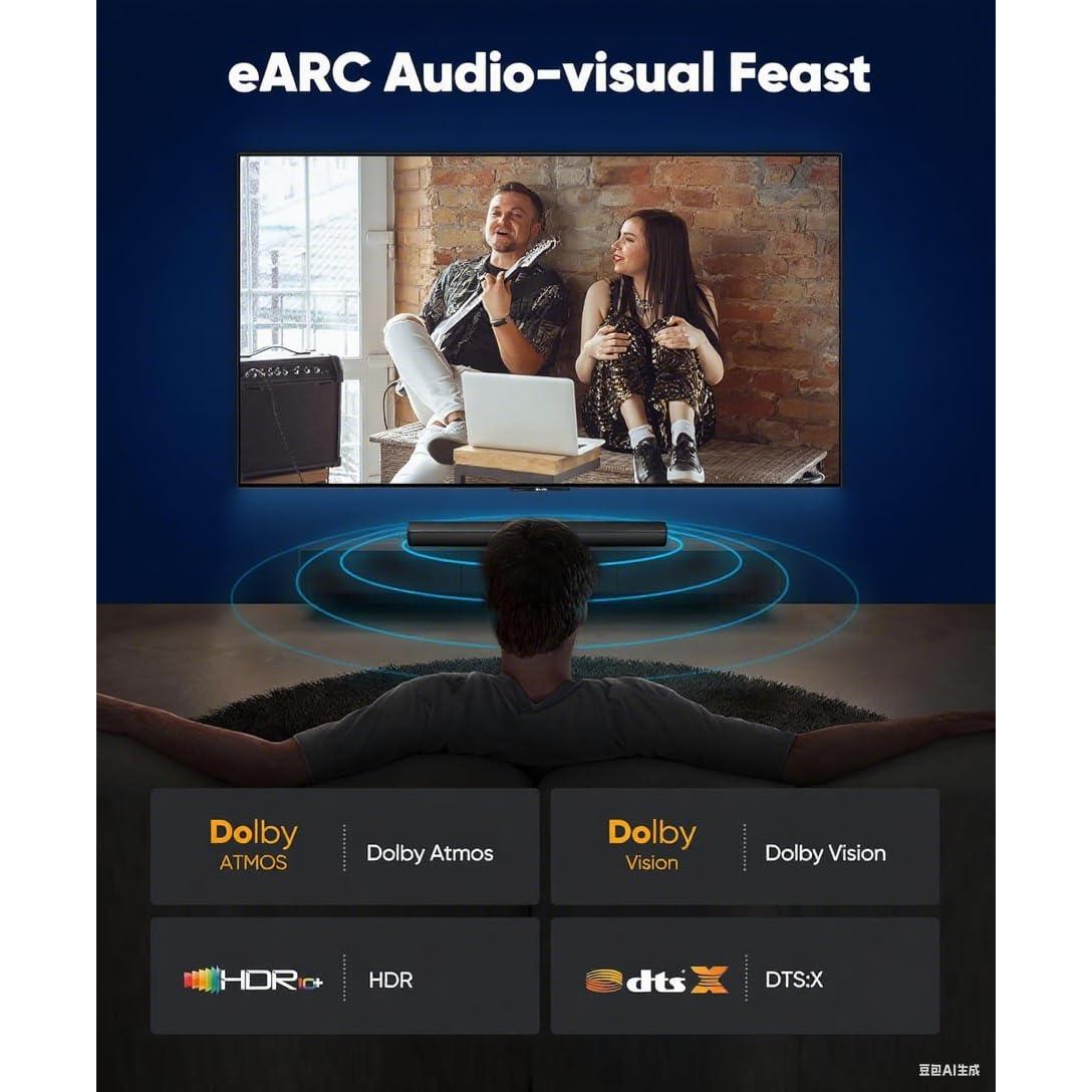 Cable HDMI 8K Kirei V 1M Ultra Alta Velocidad 48Gbps