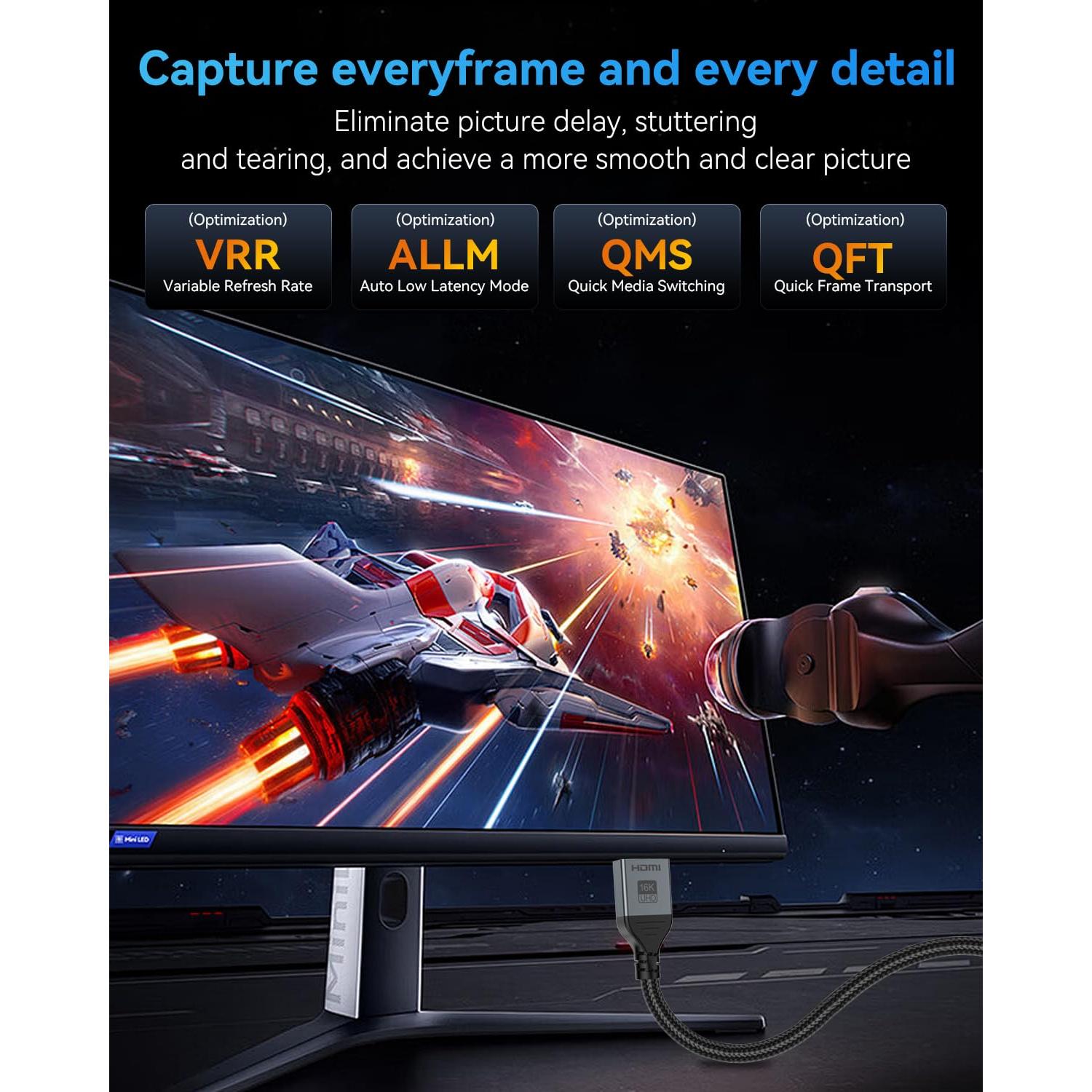 Cable HDMI 16K DGHUMEN 3m Ultra Alta Velocidad 96Gbps