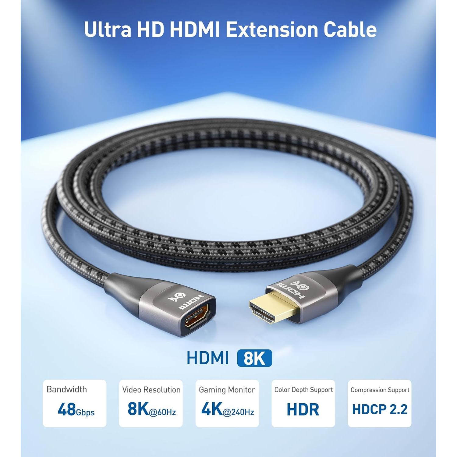 Cable de Extensión HDMI 8K Cable Matters 0.3m Negro