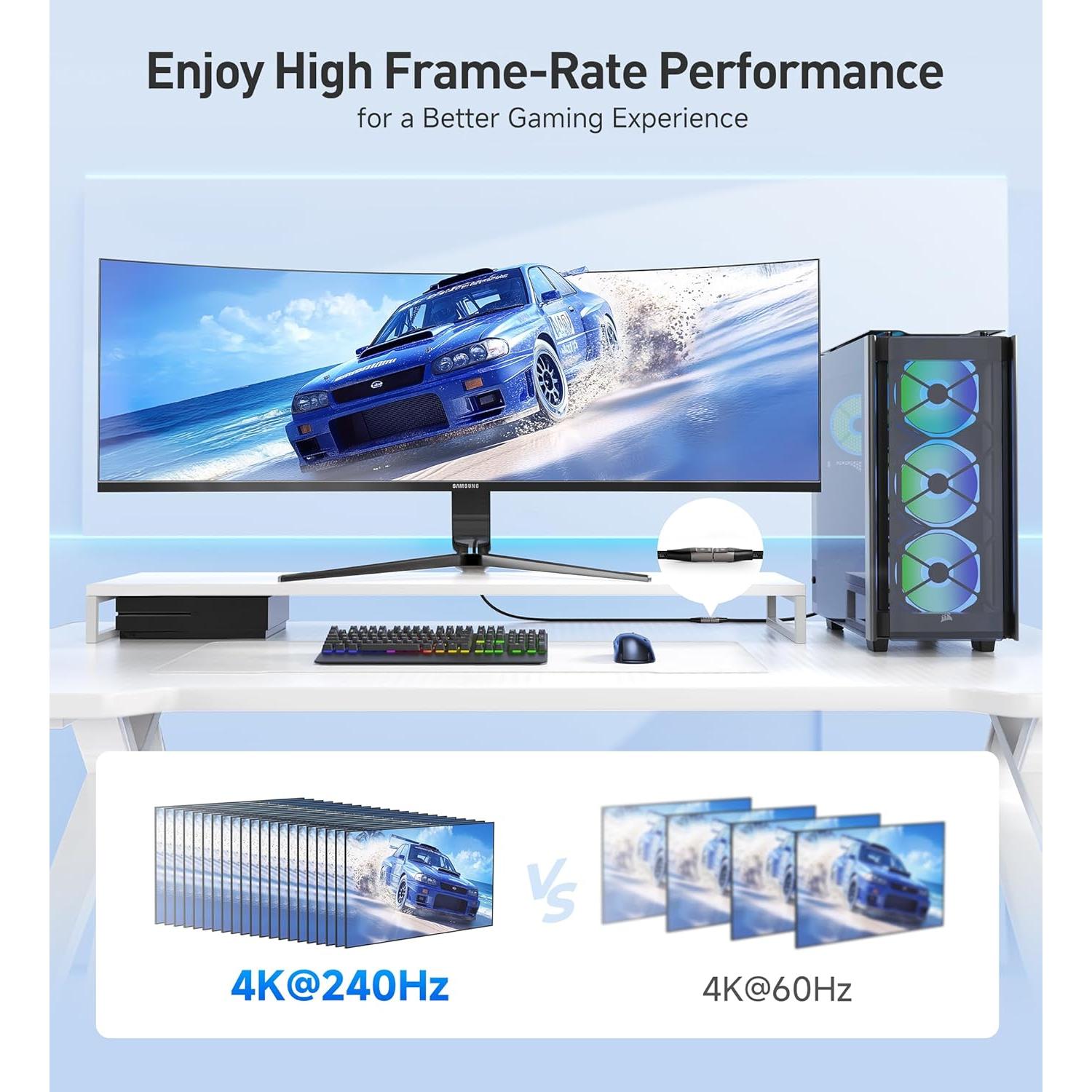 Cable de Extensión HDMI 8K Cable Matters 0.3m Negro