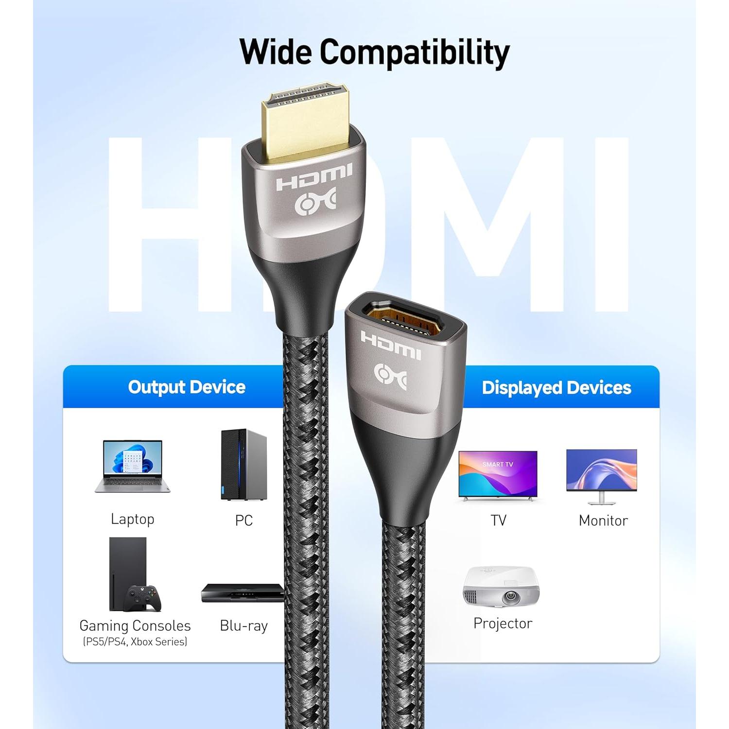 Cable de Extensión HDMI 8K Cable Matters 0.3m Negro