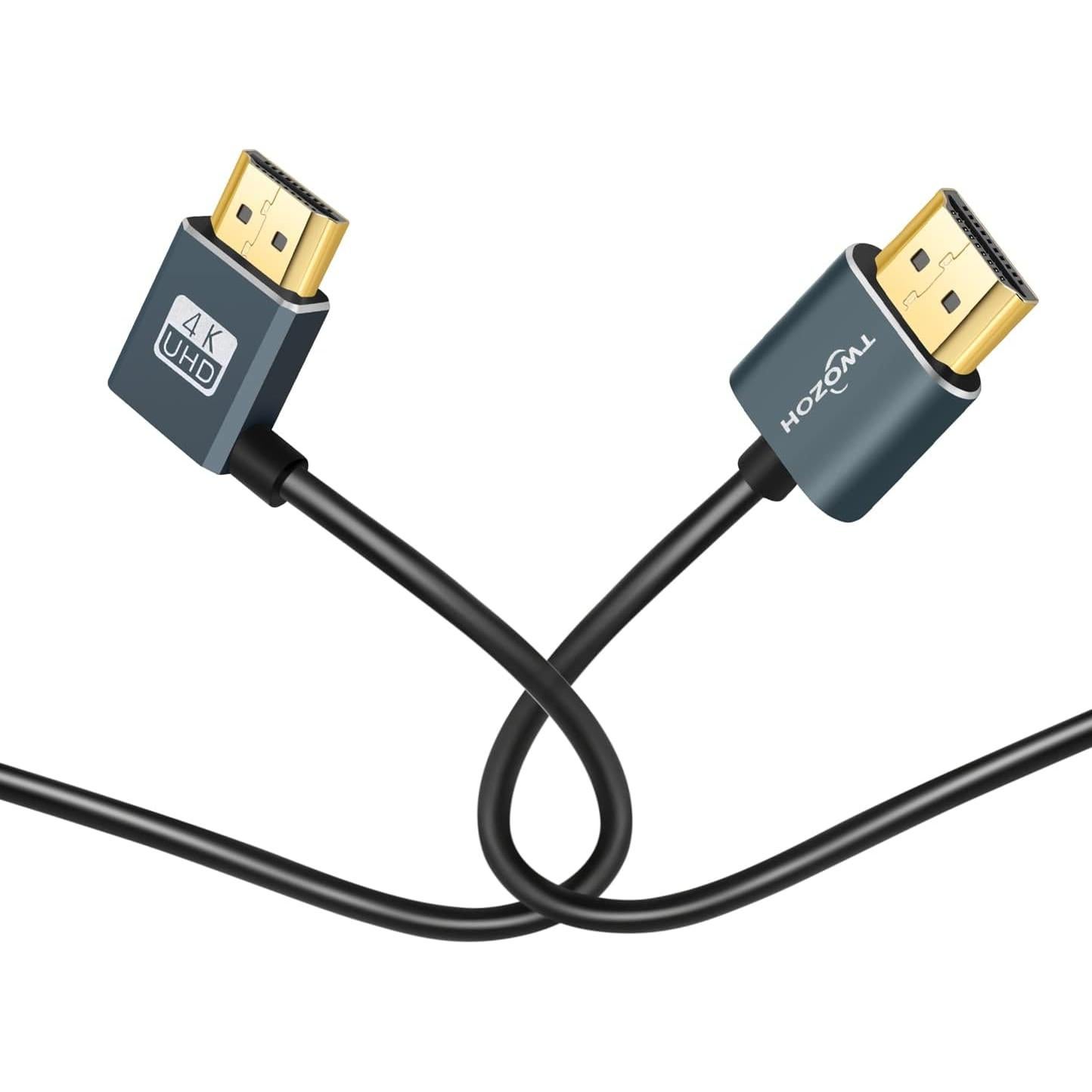 Cable HDMI Flexible Twozoh 3M con Ángulo Recto 90° 4K 60Hz