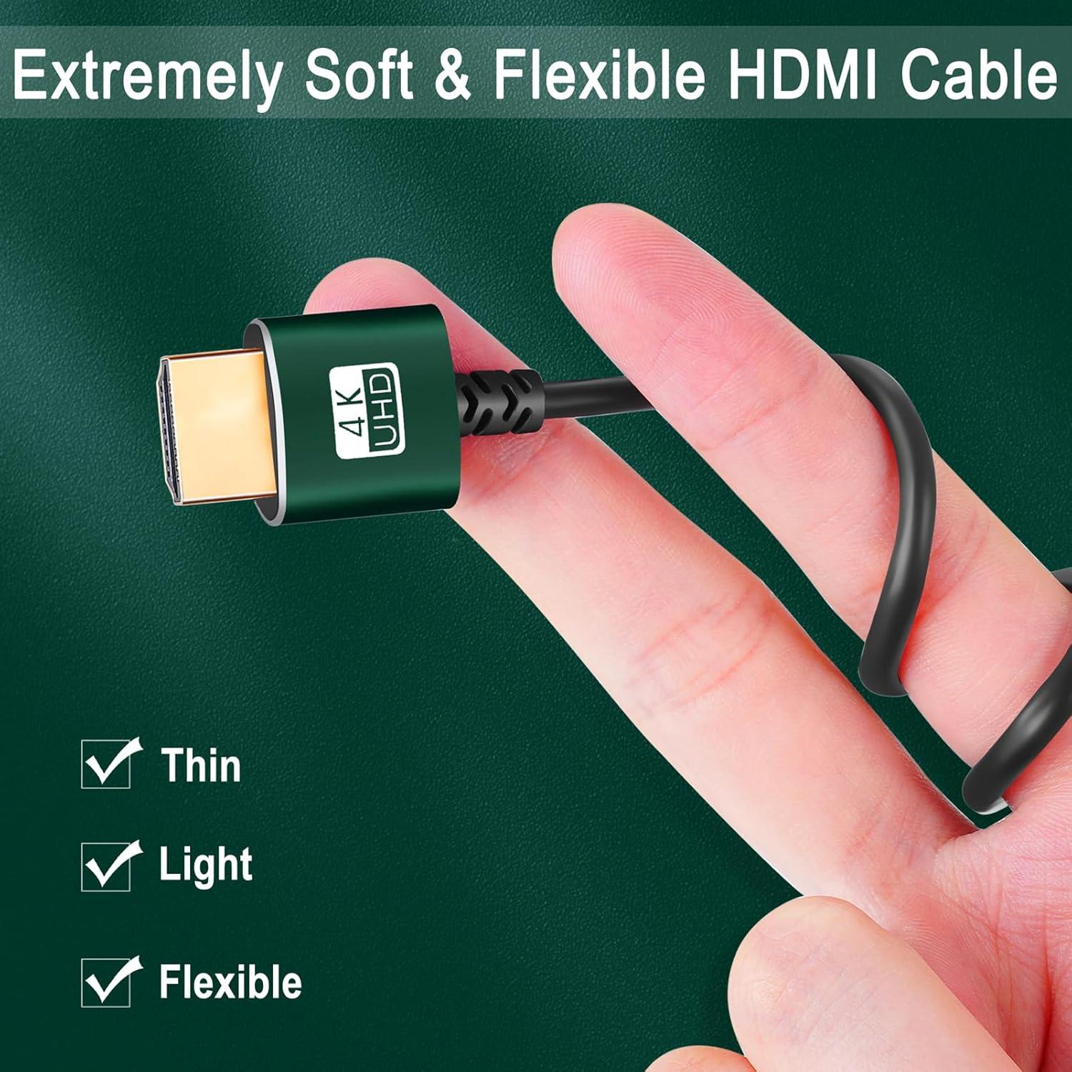 Cable HDMI delgado Thsucords 7.62m 4K 60Hz alta velocidad