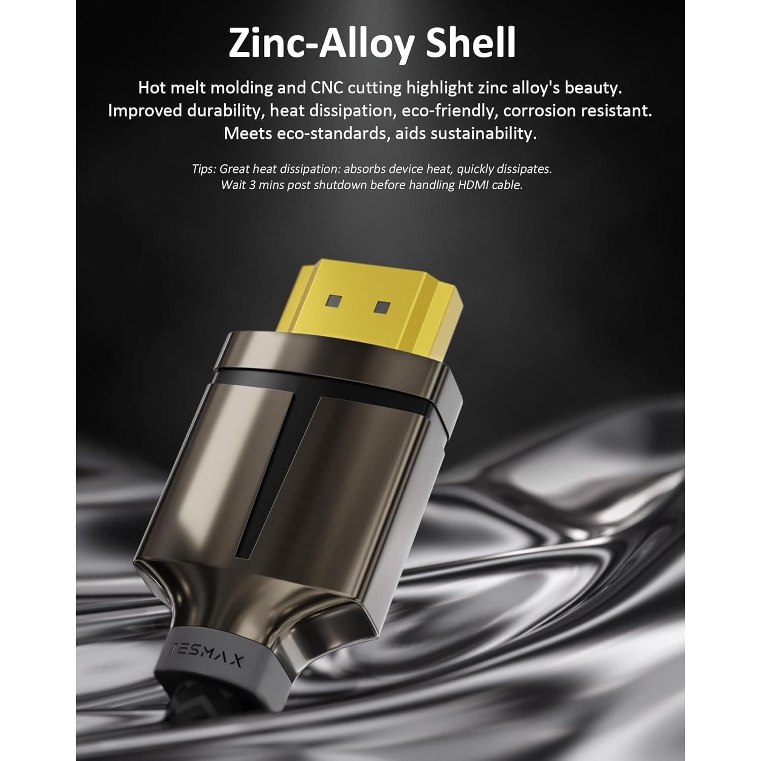 Cable HDMI 8K 48Gbps 2m Tesmax Ultra Alta Velocidad