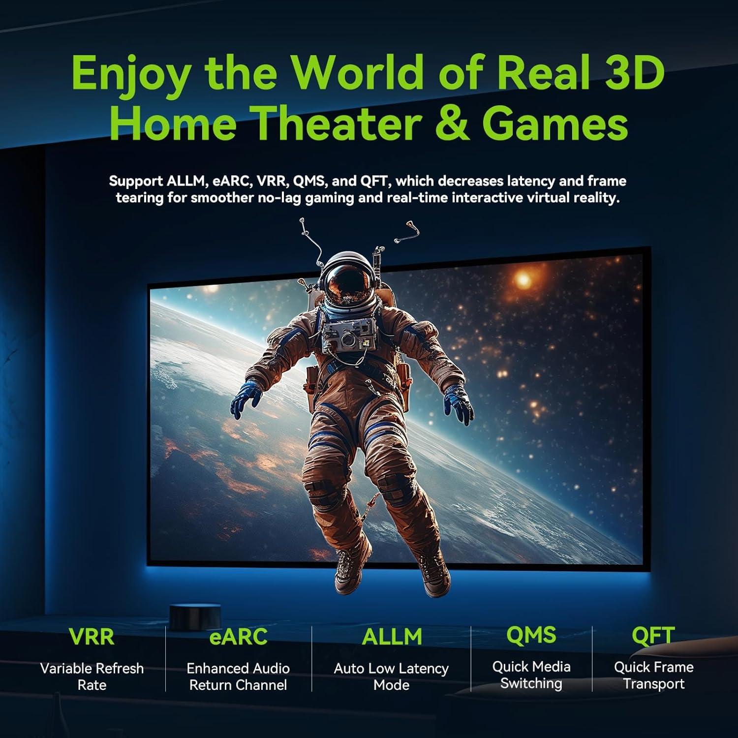 Cable HDMI 2.1 FIBBR 8K 2m 48Gbps para PS4/PS5 Xbox