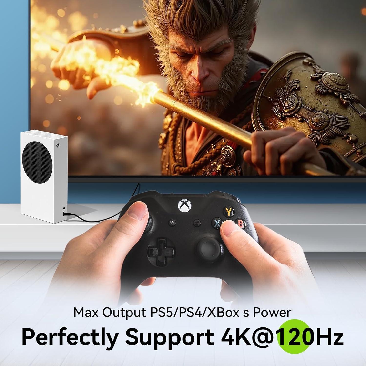 Cable HDMI 2.1 FIBBR 8K 2m 48Gbps para PS4/PS5 Xbox