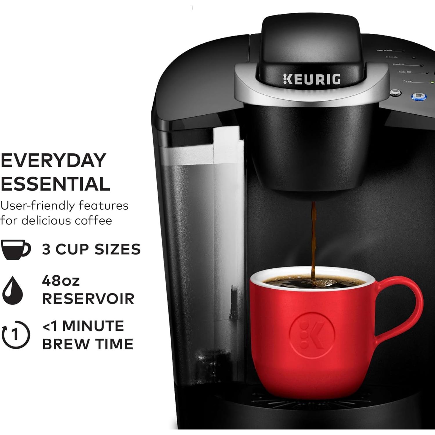 Cafetera K-Classic Keurig 1 Porción 1.42L Automática Negra