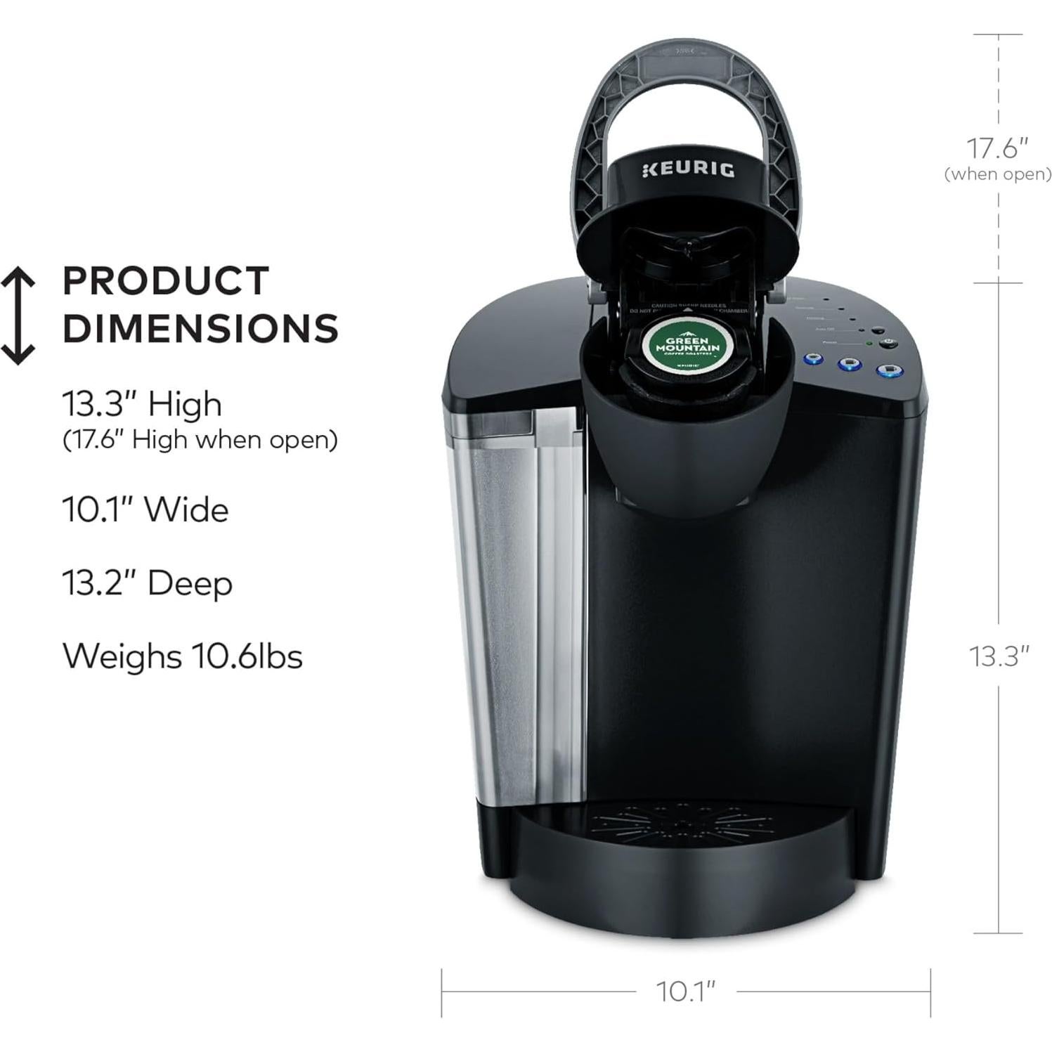 Cafetera K-Classic Keurig 1 Porción 1.42L Automática Negra