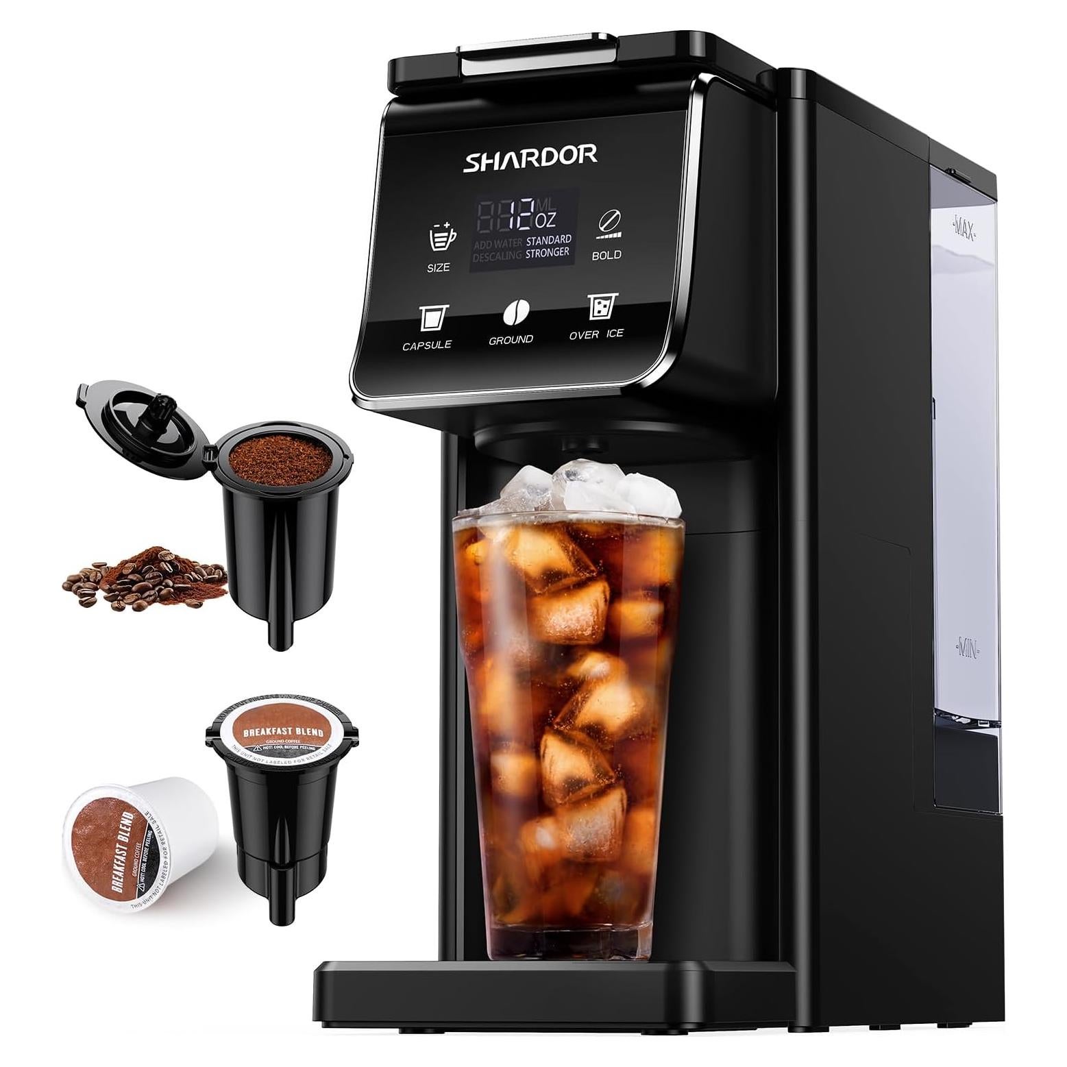 Cafetera SHARDOR KM802 Automática 1.5L 180-410ml Negra