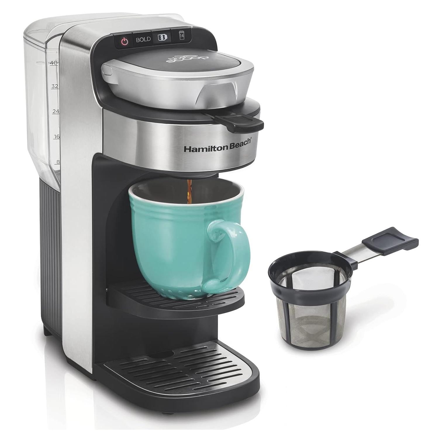 Cafetera de Una Sola Taza Hamilton Beach The Scoop 240-420ml