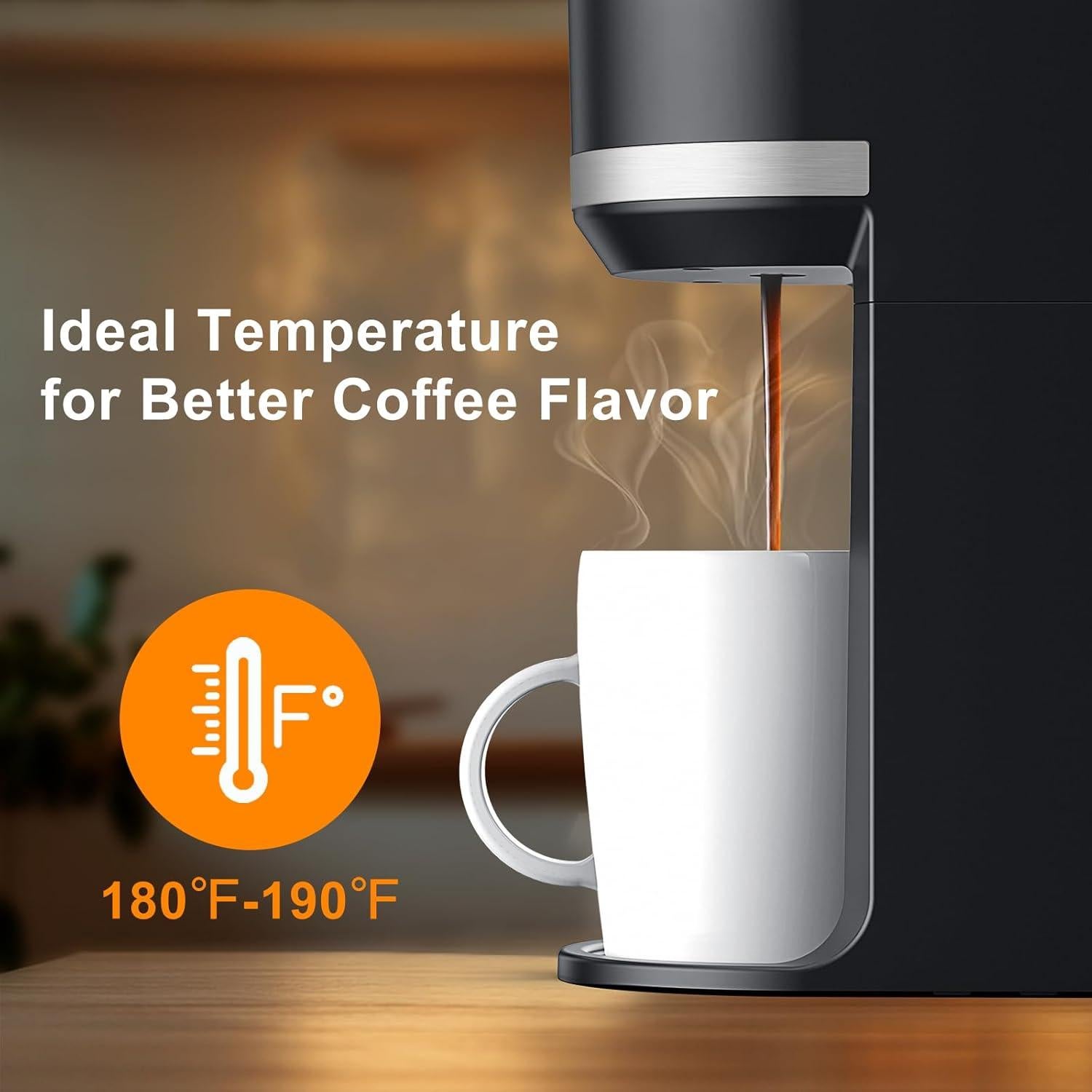 Cafetera de Una Taza Horavie Automática 360 ml Negra