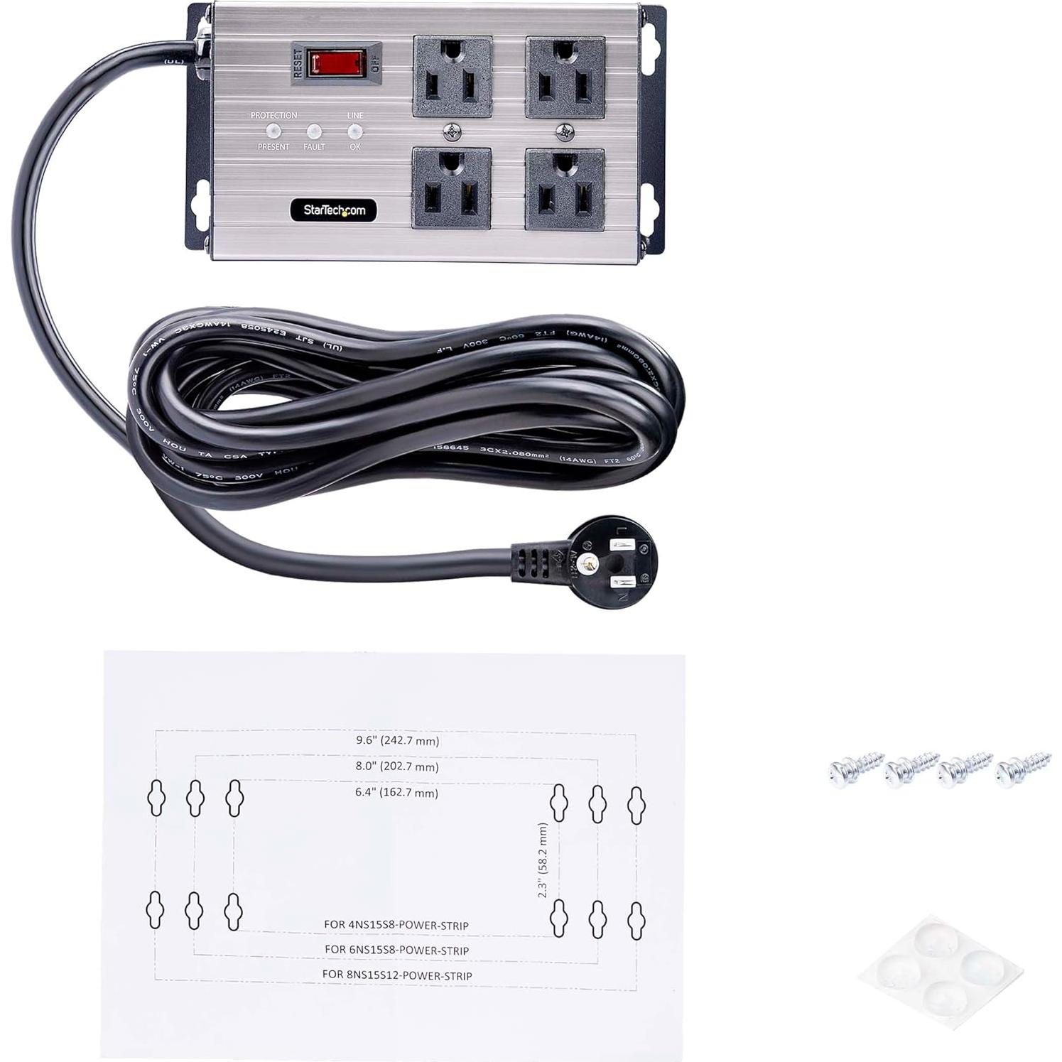 Regleta de Alimentación StarTech.com 4 Salidas 125V 15A PDU