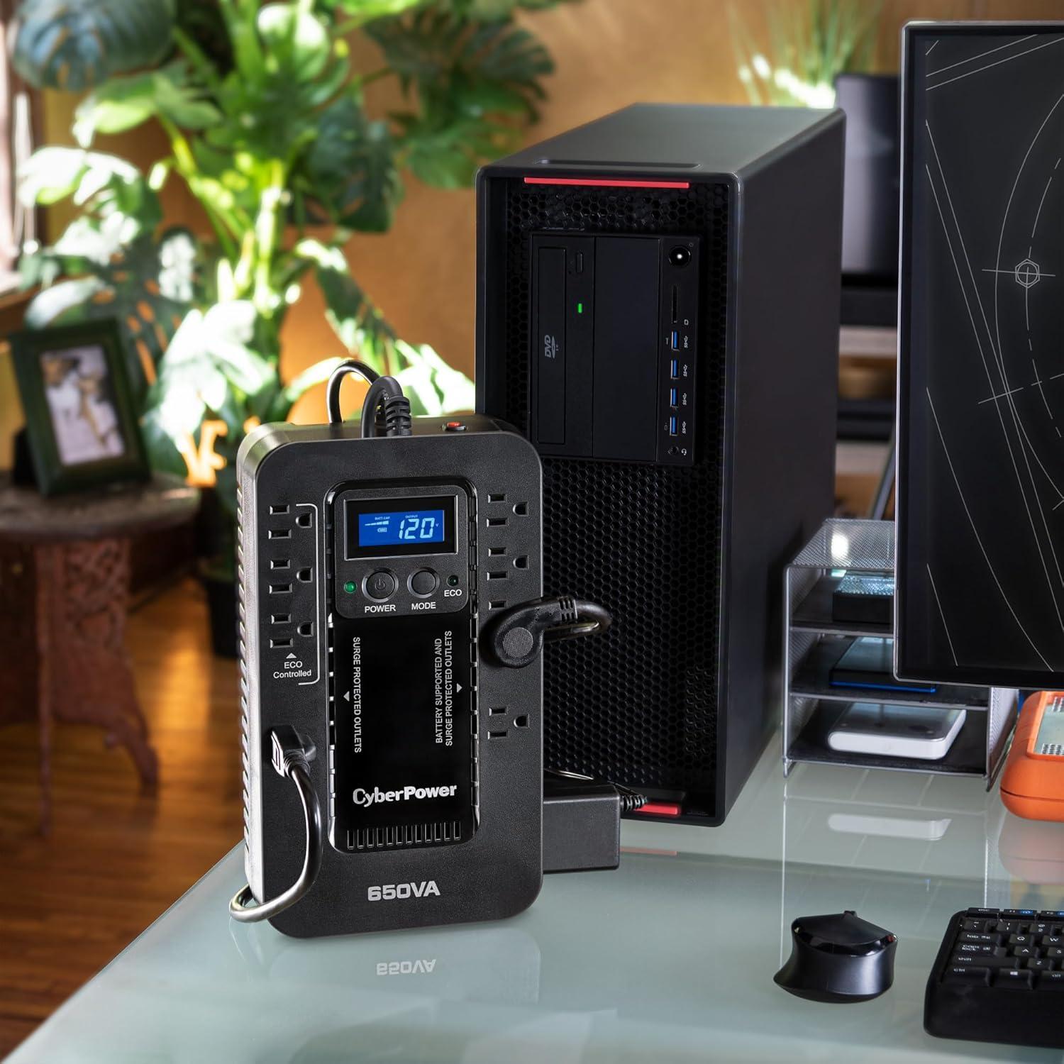 UPS CyberPower EC650LCD 650VA/390W con Modo ECO y 8 Salidas