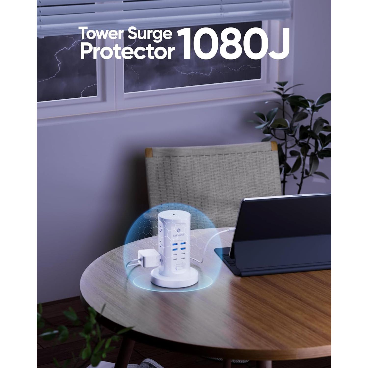 Torre de Regletas Kakyanill 9 Salidas AC 8 USB Carga Rápida