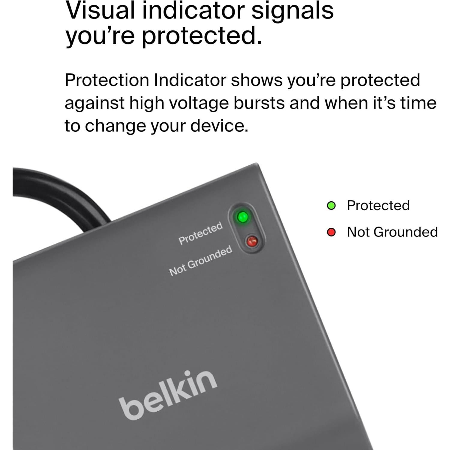 Protector de Sobretensión Belkin 8 Salidas 3550 Julios 1.83m