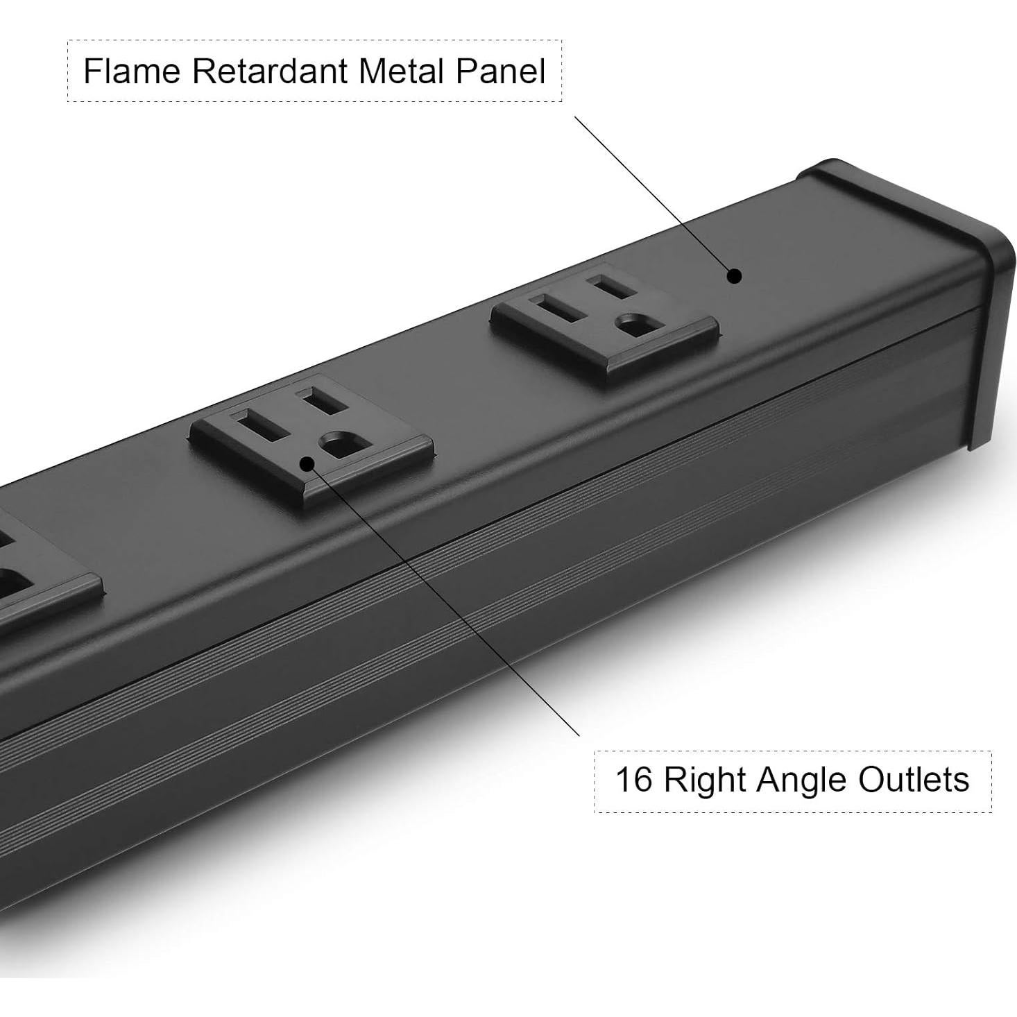 Tira de alimentación industrial metal 16 salidas 1.83m 15A CCCEI