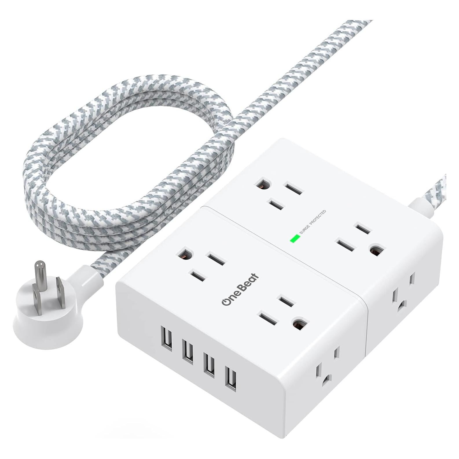 Regleta de Protección One Beat 8 Salidas 4 USB 1.83 m