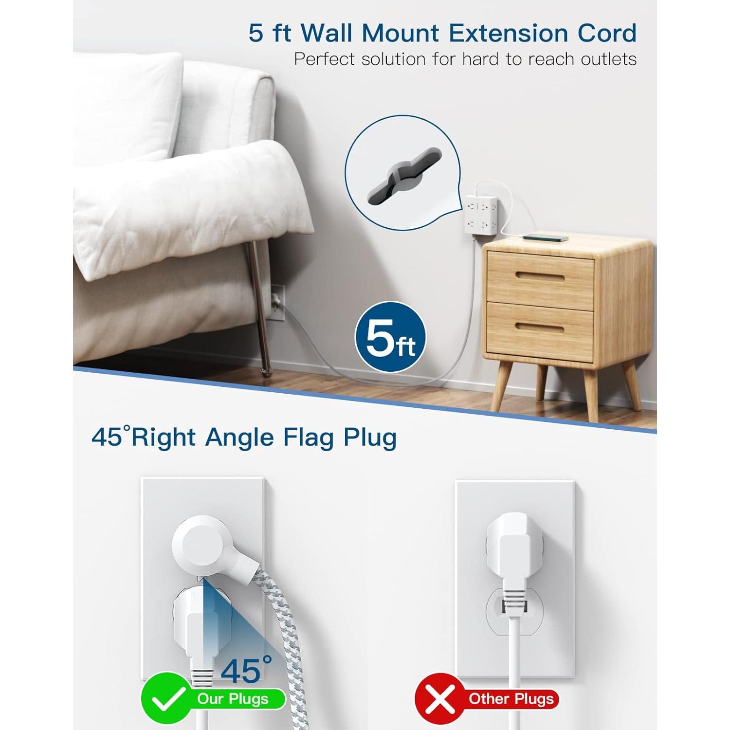 Regleta de Protección One Beat 8 Salidas 4 USB 1.83 m