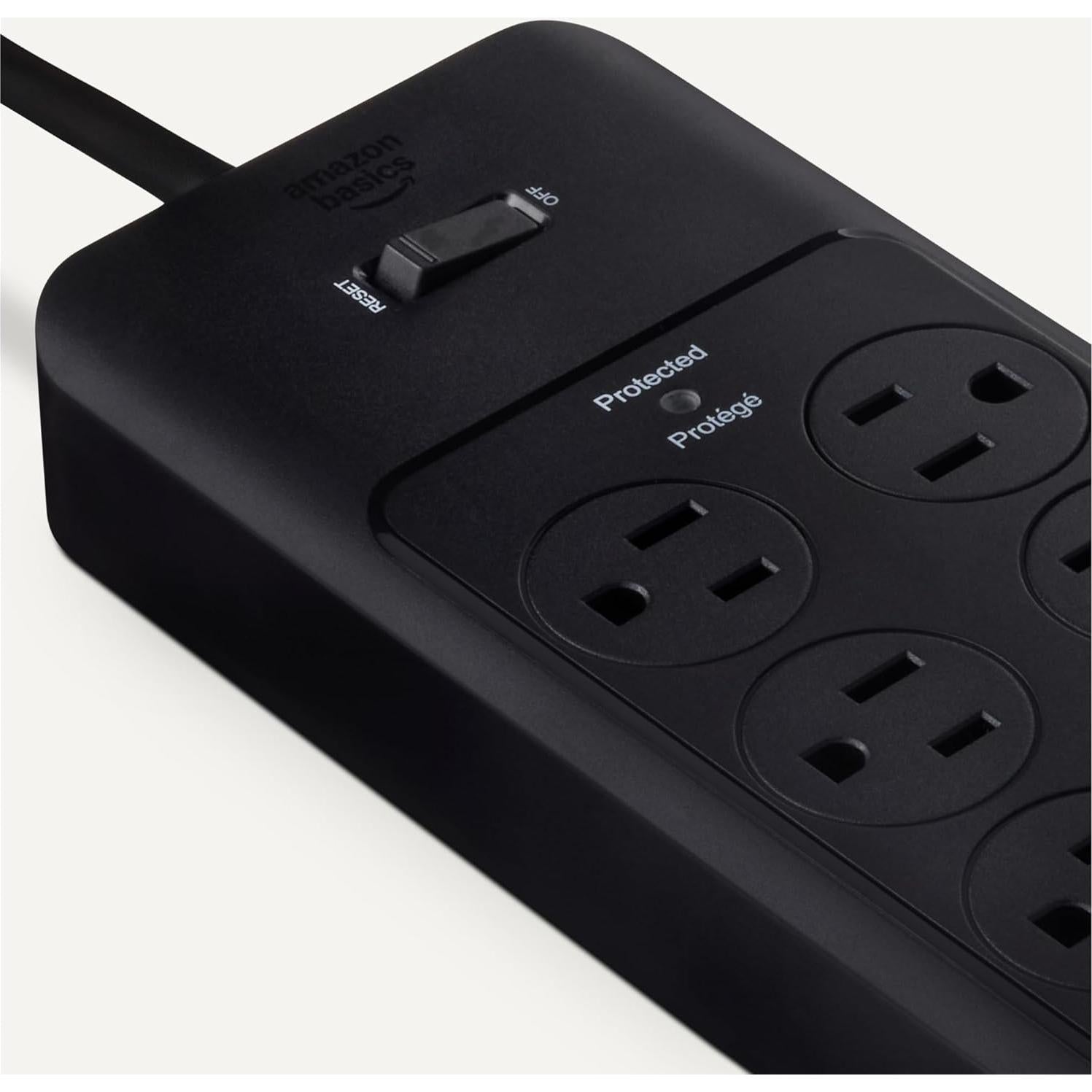 Protector de Sobretensión Amazon Basics 12 Salidas 4000 Julios 2.4m
