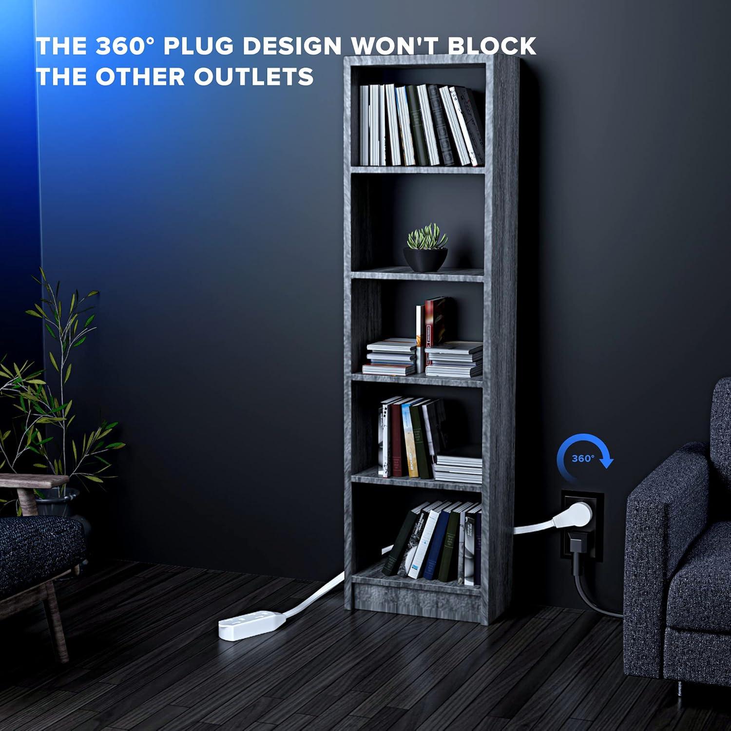 Cable de Extensión Maximm 1.83m Enchufe Plano 360° 3 Salidas