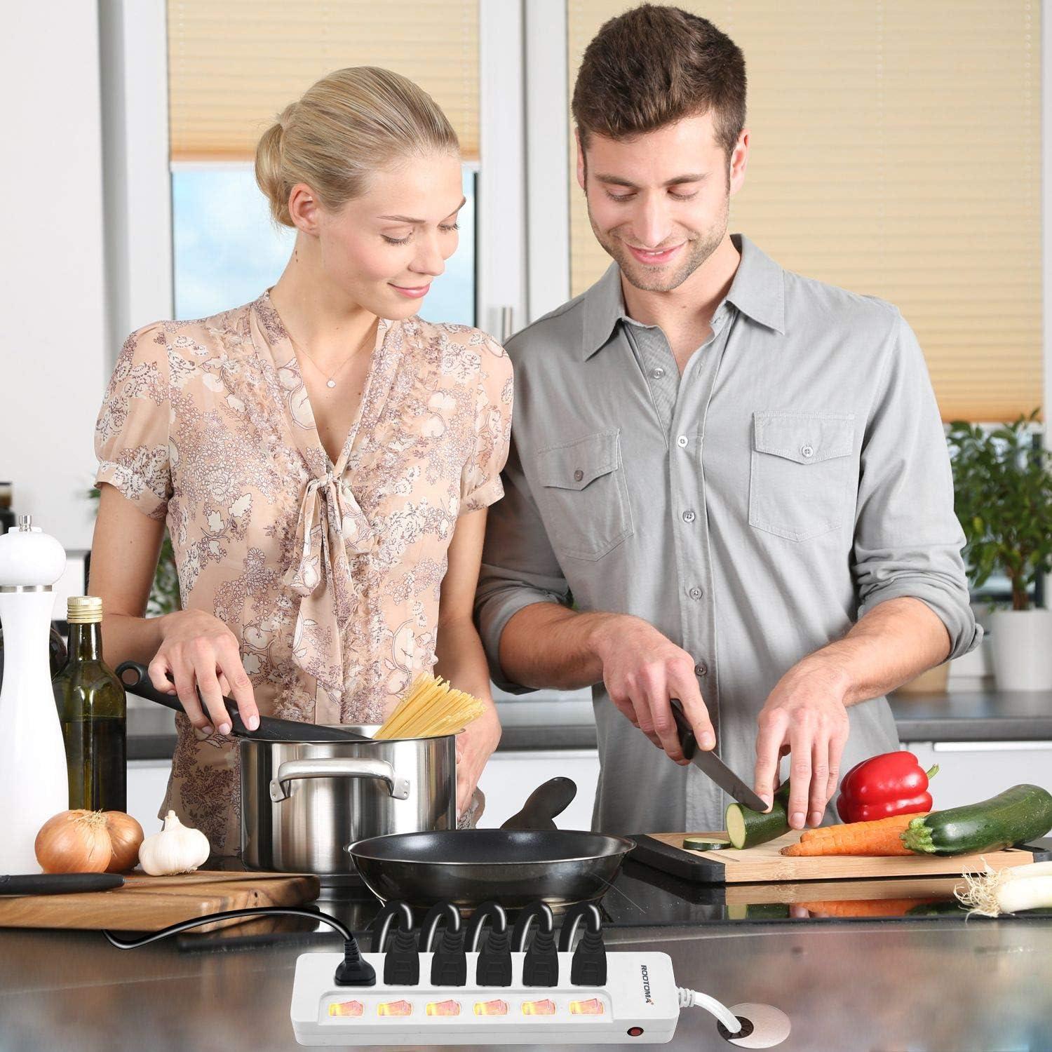 Regleta de Protección ROOTOMA 6 Salidas 1.8m Interruptores