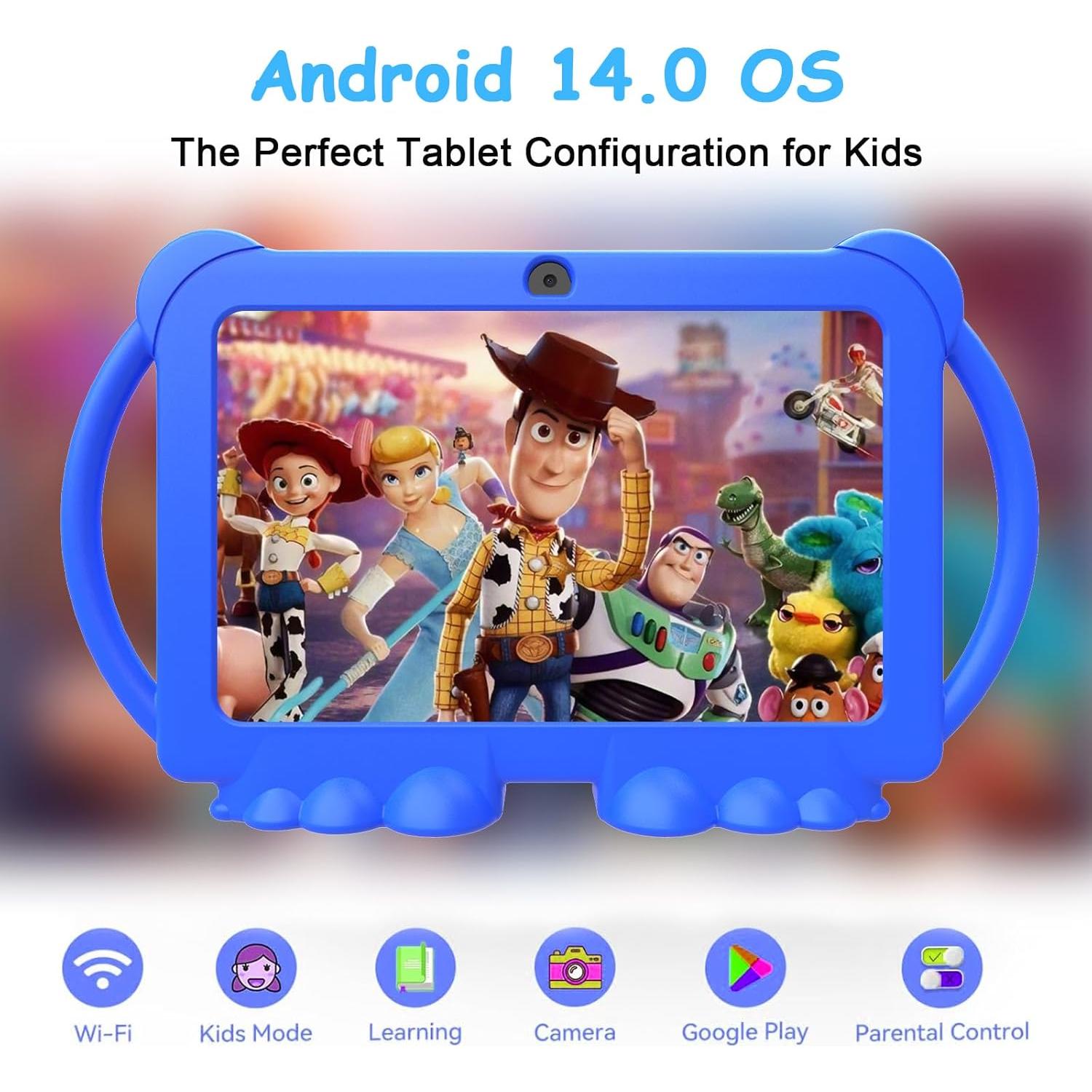 Tableta para Niños HOTTABLET Q8K 7" Android 12 4GB RAM 32GB