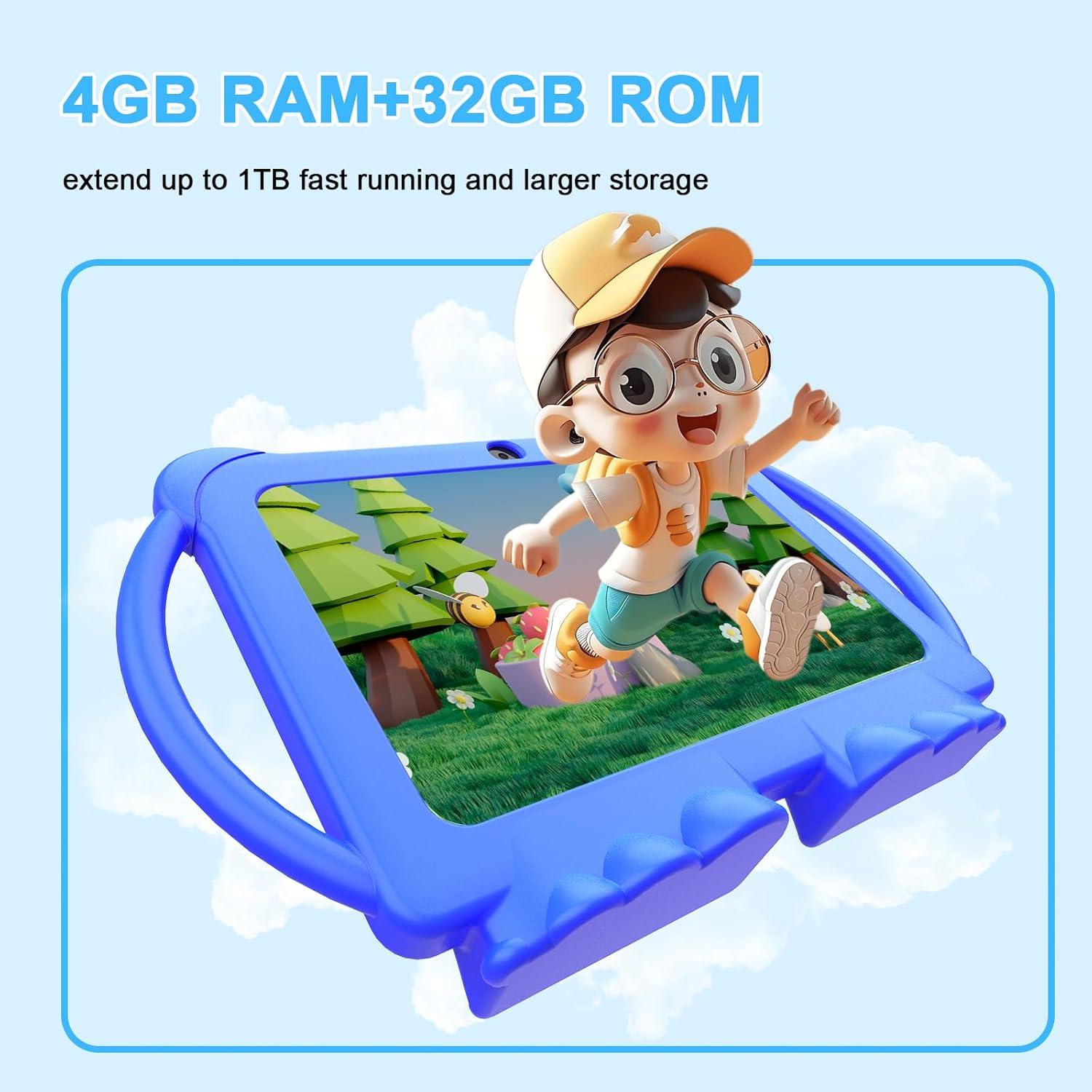 Tableta para Niños HOTTABLET Q8K 7" Android 12 4GB RAM 32GB