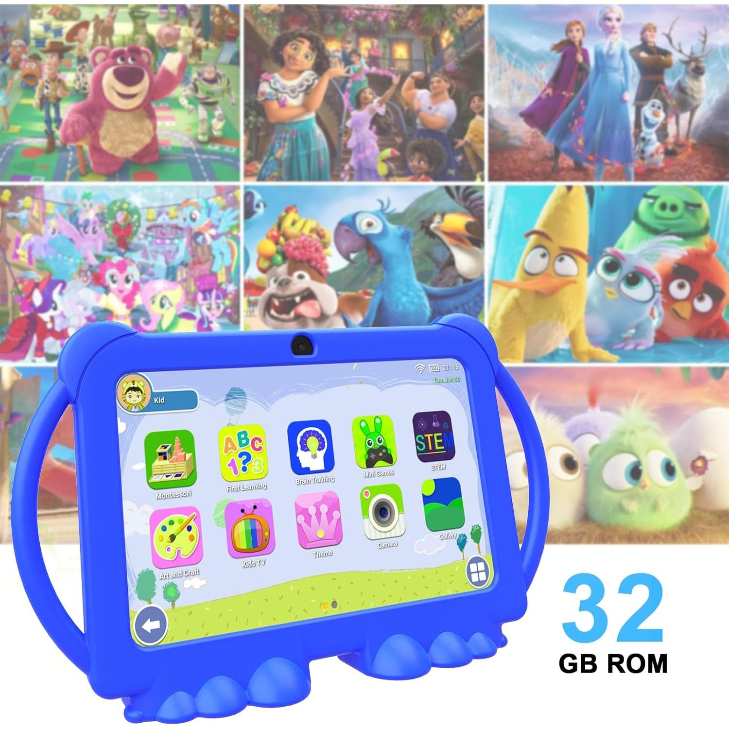 Tableta para Niños HOTTABLET Q8K 7" Android 12 4GB RAM 32GB