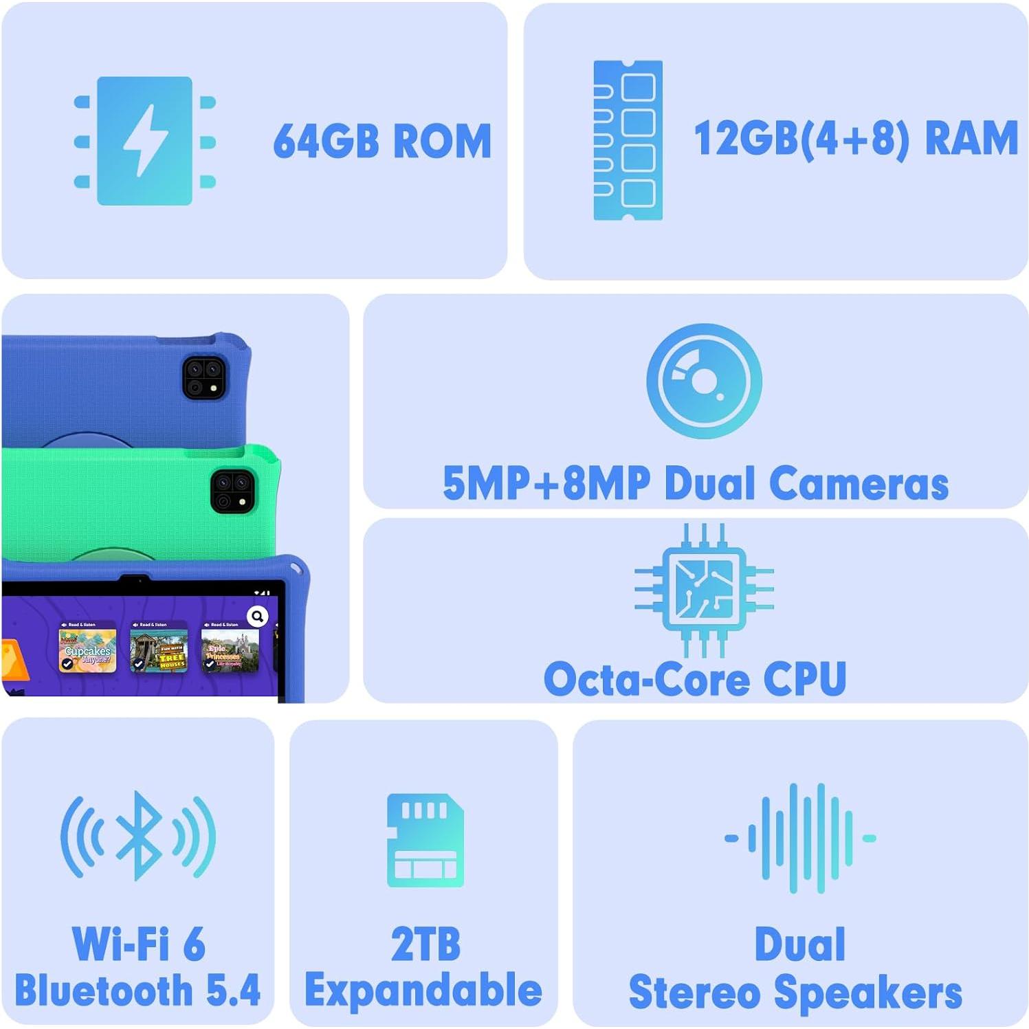 Tableta para Niños Callsky-Kids Cpad 10, 10.1" Android 15