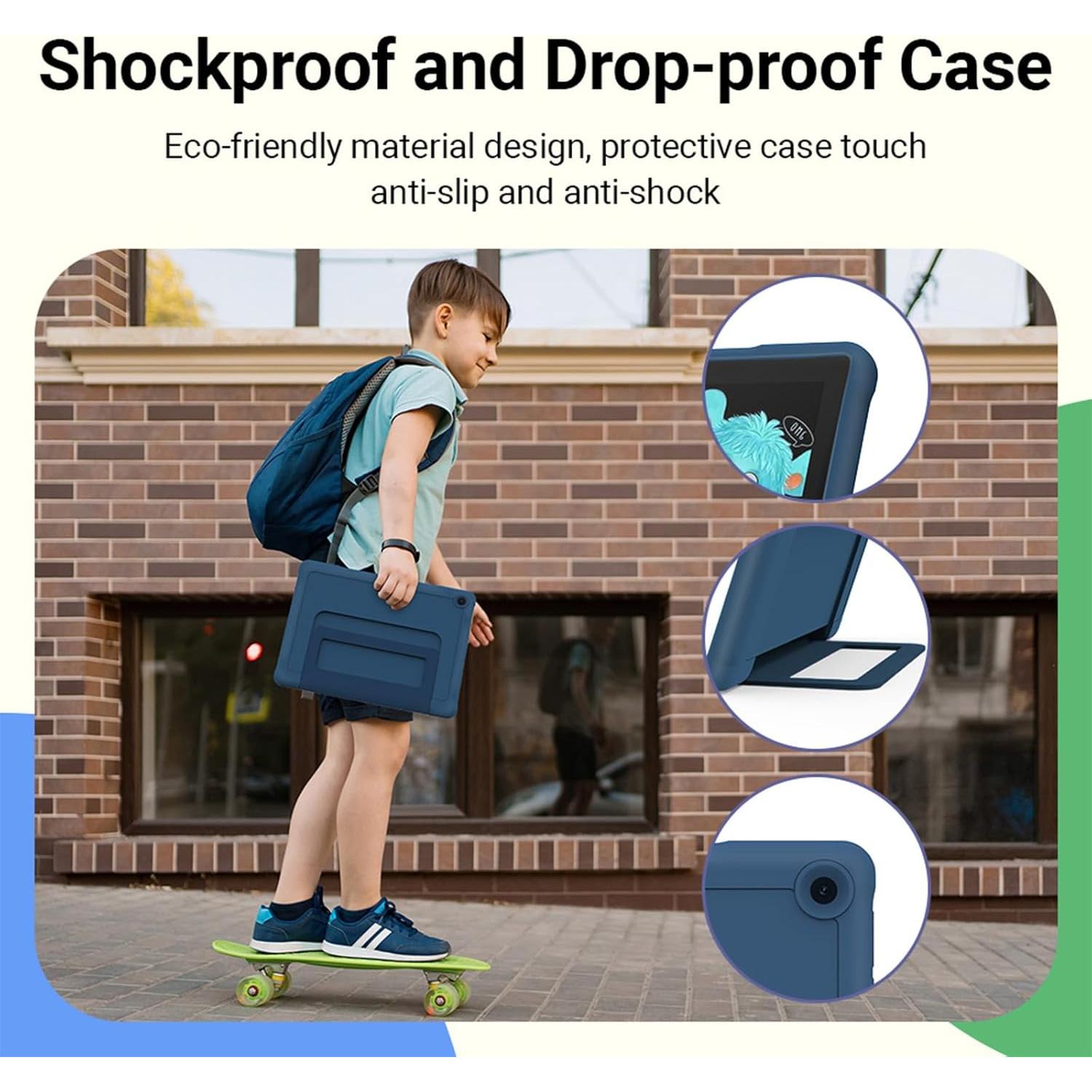 Tableta UEMXDOX para Niños 10.1" Android 15 8GB+64GB Azul