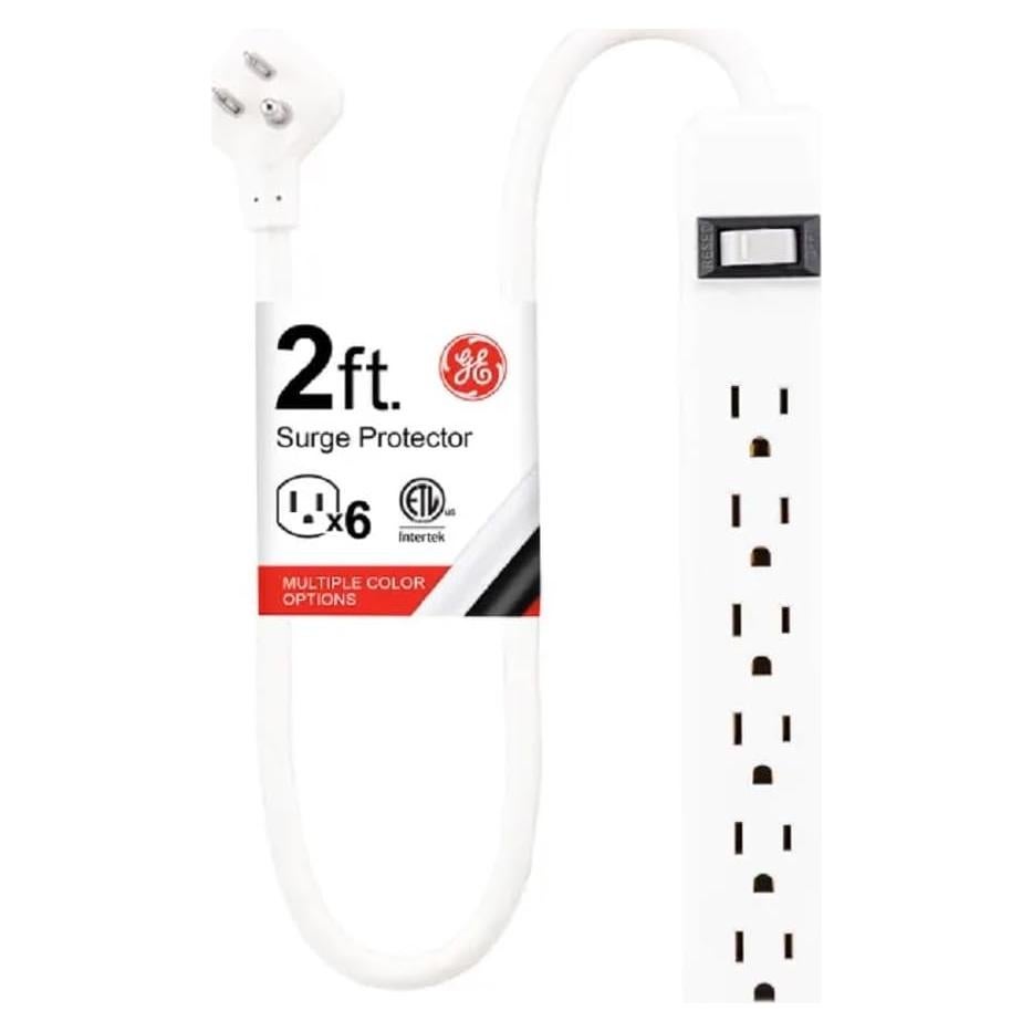 Protector contra Sobretensiones GE 6 Salidas 450 Julios Blanco