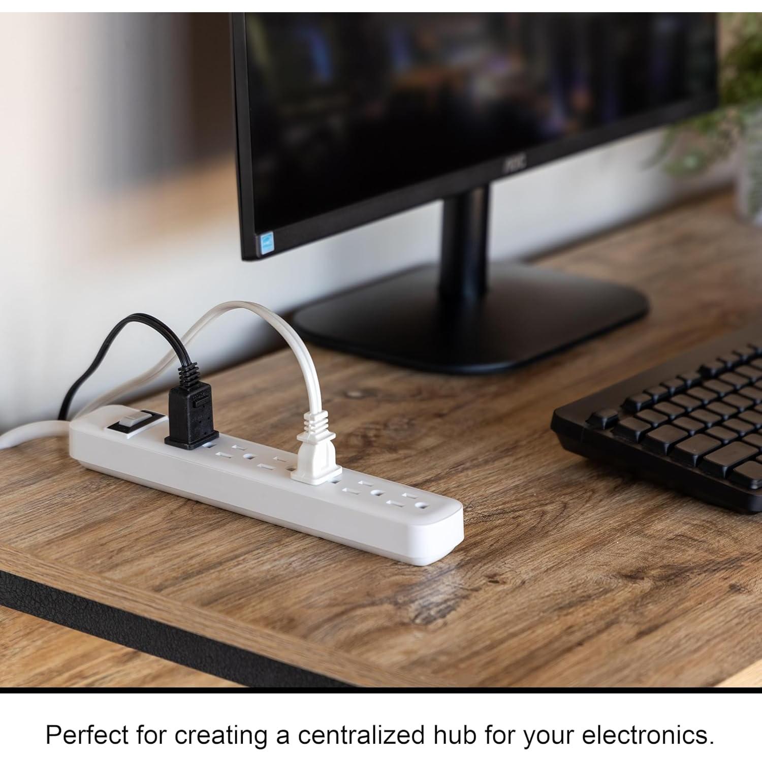 Protector contra Sobretensiones GE 6 Salidas 450 Julios Blanco