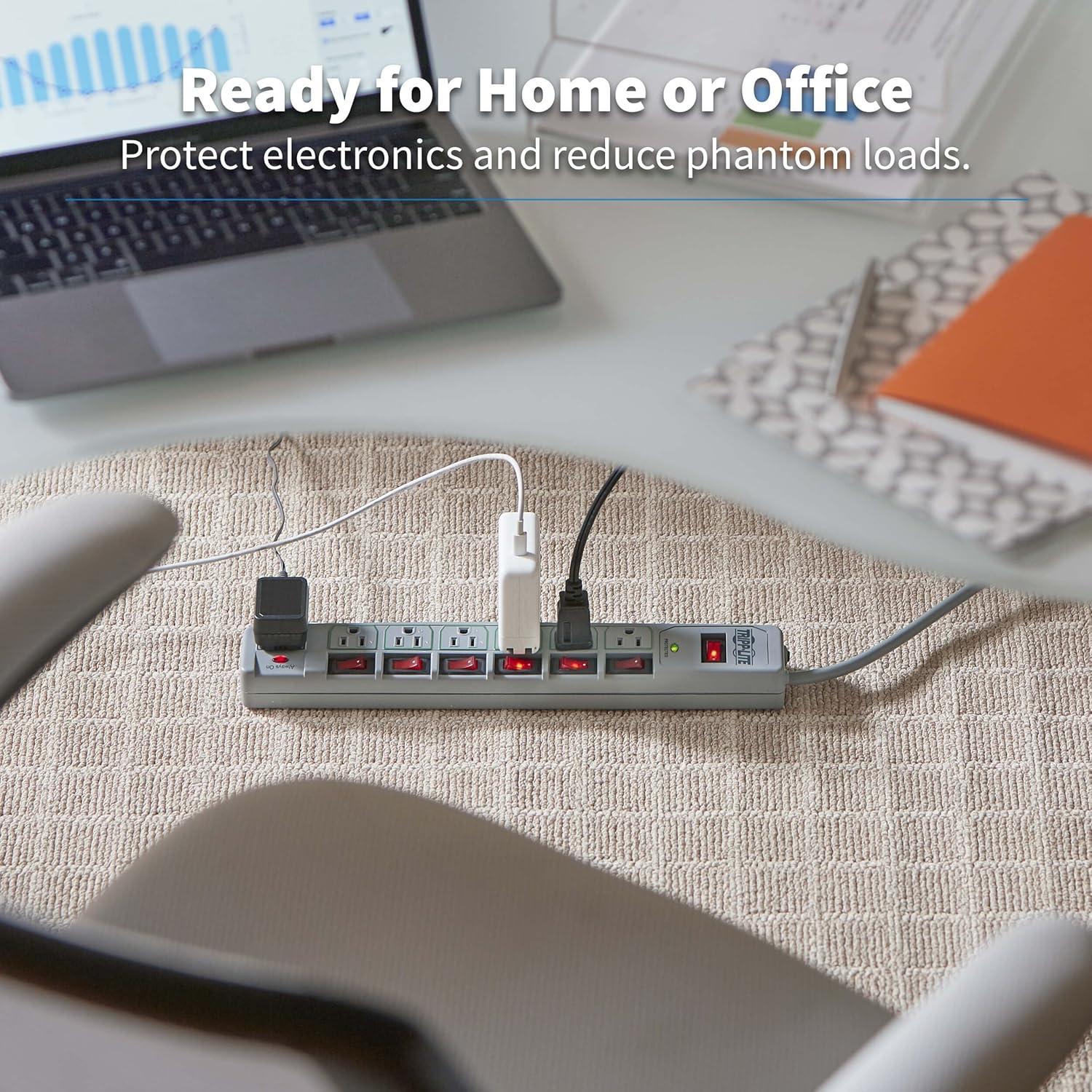 Protector de Sobretensión Tripp Lite TLP76MSG 7 Salidas Gris