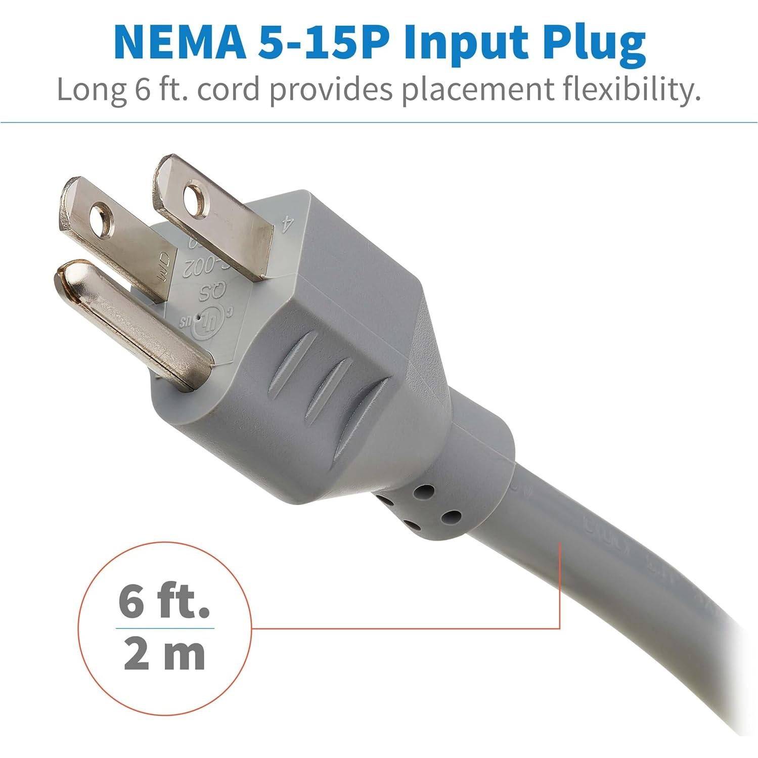 Protector de Sobretensión Tripp Lite TLP76MSG 7 Salidas Gris