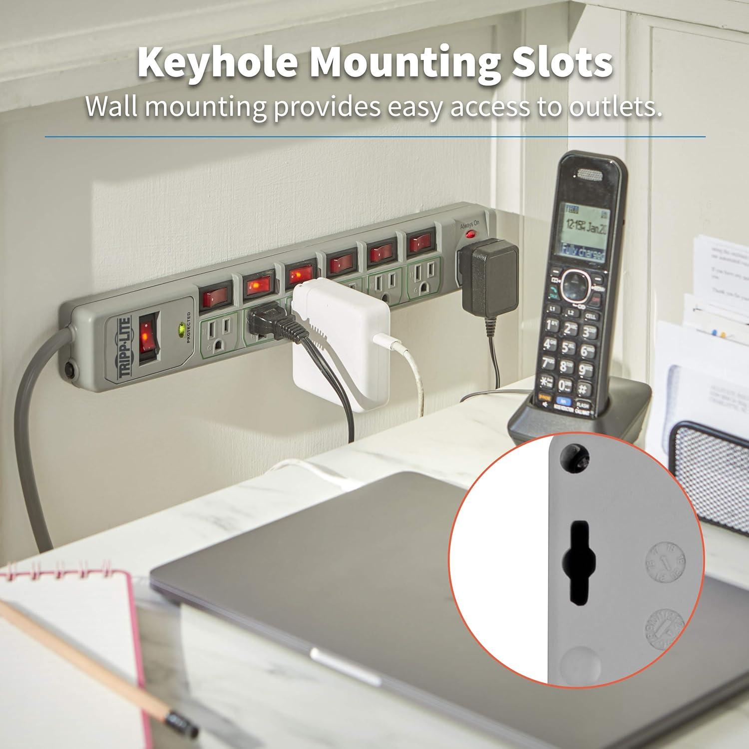 Protector de Sobretensión Tripp Lite TLP76MSG 7 Salidas Gris