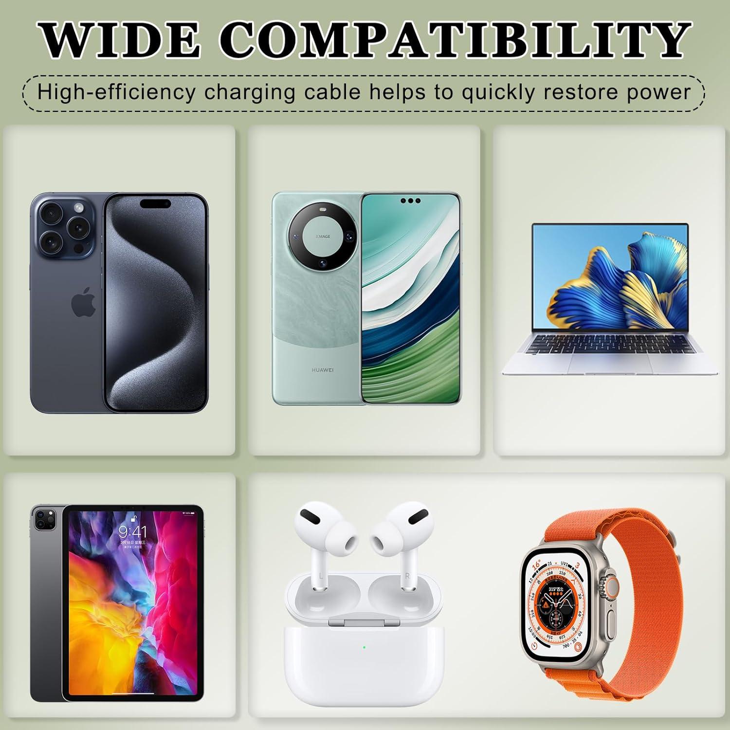 Cargador Gan 3 en 1 YAQIMIYA 80W Rápido USB-C y 2 Puertos