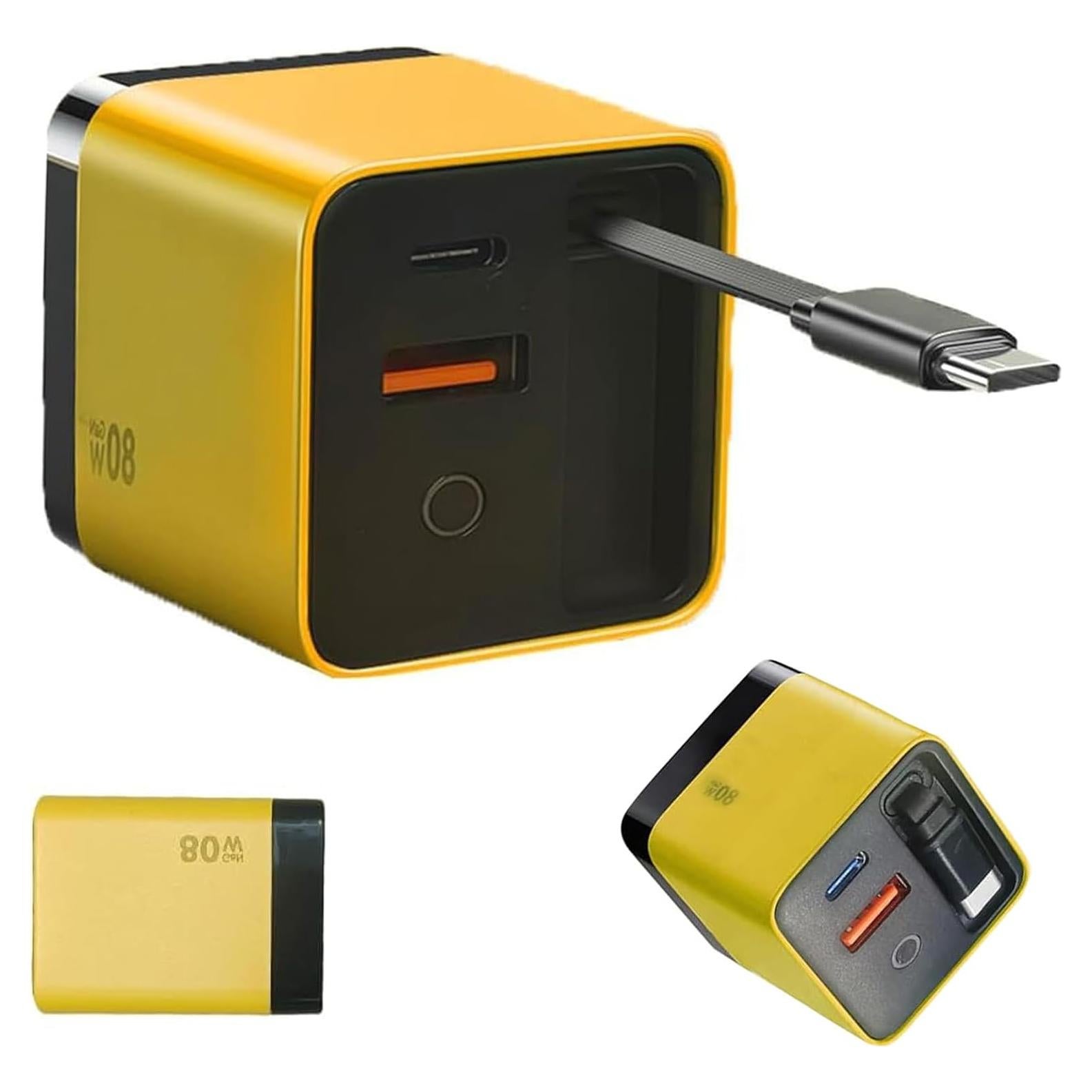 Cargador Rápido 3 en 1 OFIGAS 80W GaN con Cable USB-C