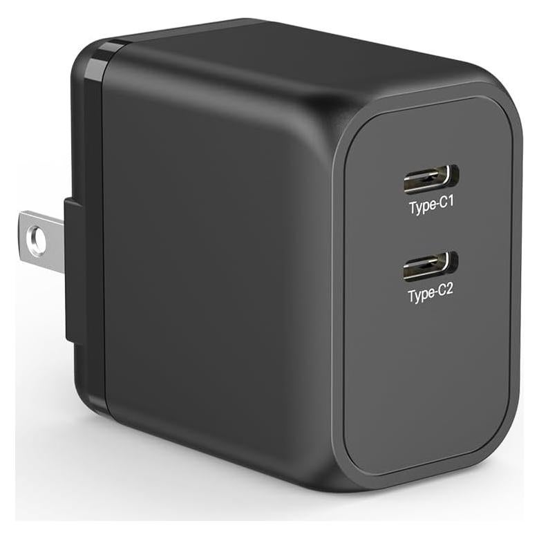 Cargador USB C K&ZZ 45W Rápido Doble Tipo C Plegable