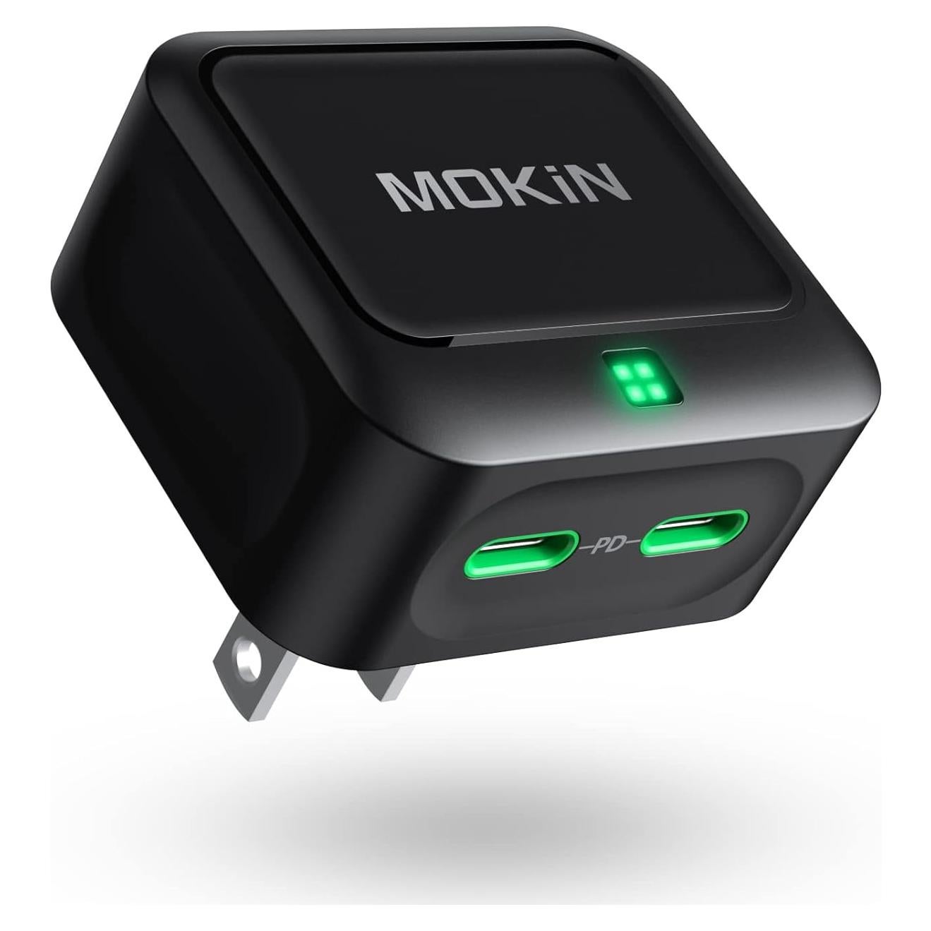 Cargador USB C 40W MOKiN Doble Puerto Carga Rápida