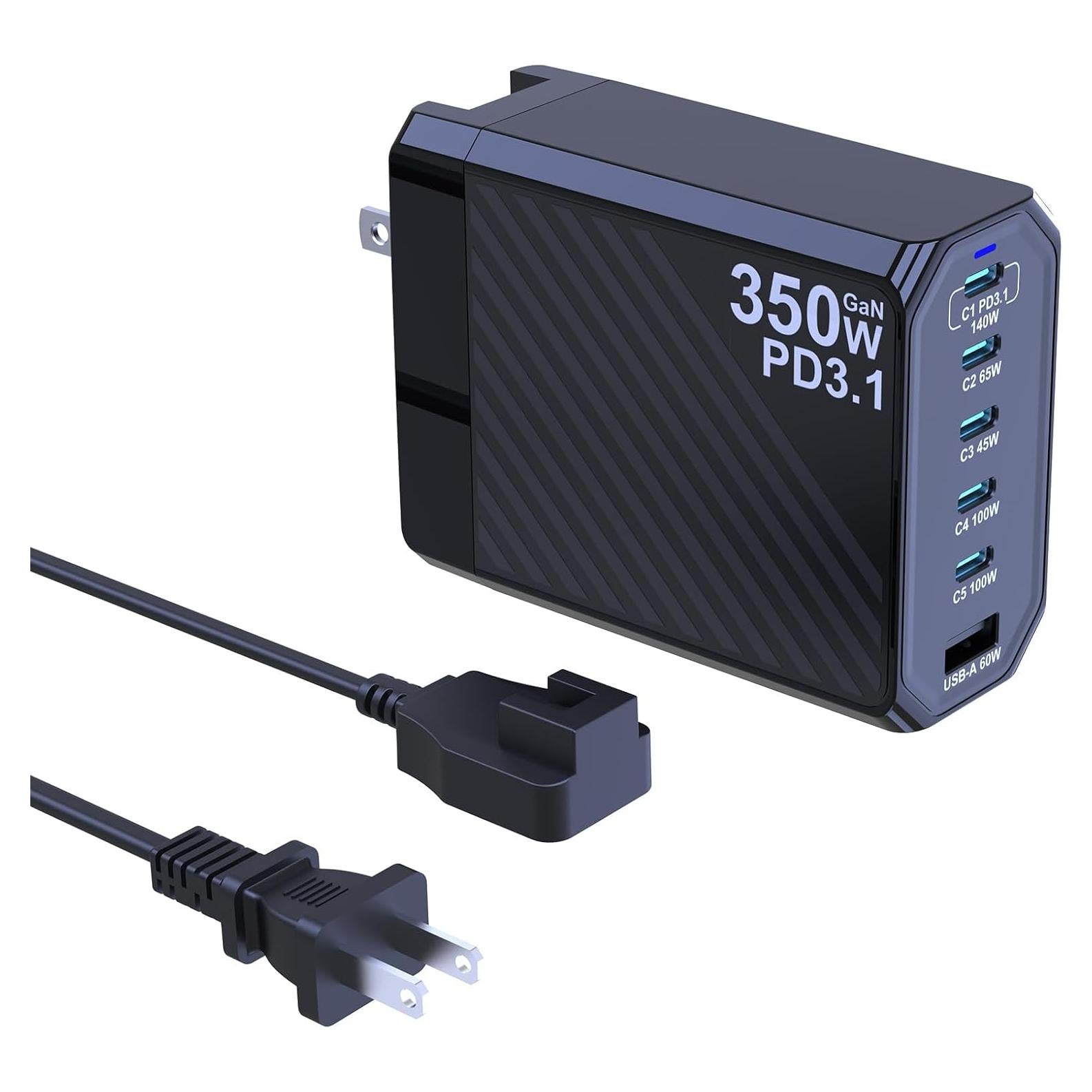 Cargador USB C 350W Ubigbuy 6 Puertos PD3.1 Rápido