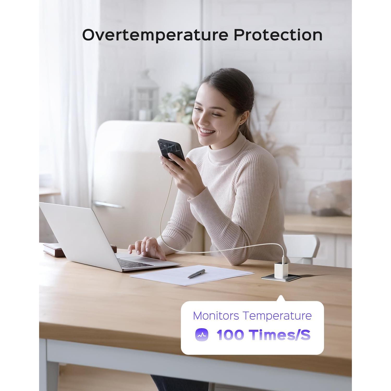 Cargador de Pared Wegear 30W USB C Rápido GaN III Blanco