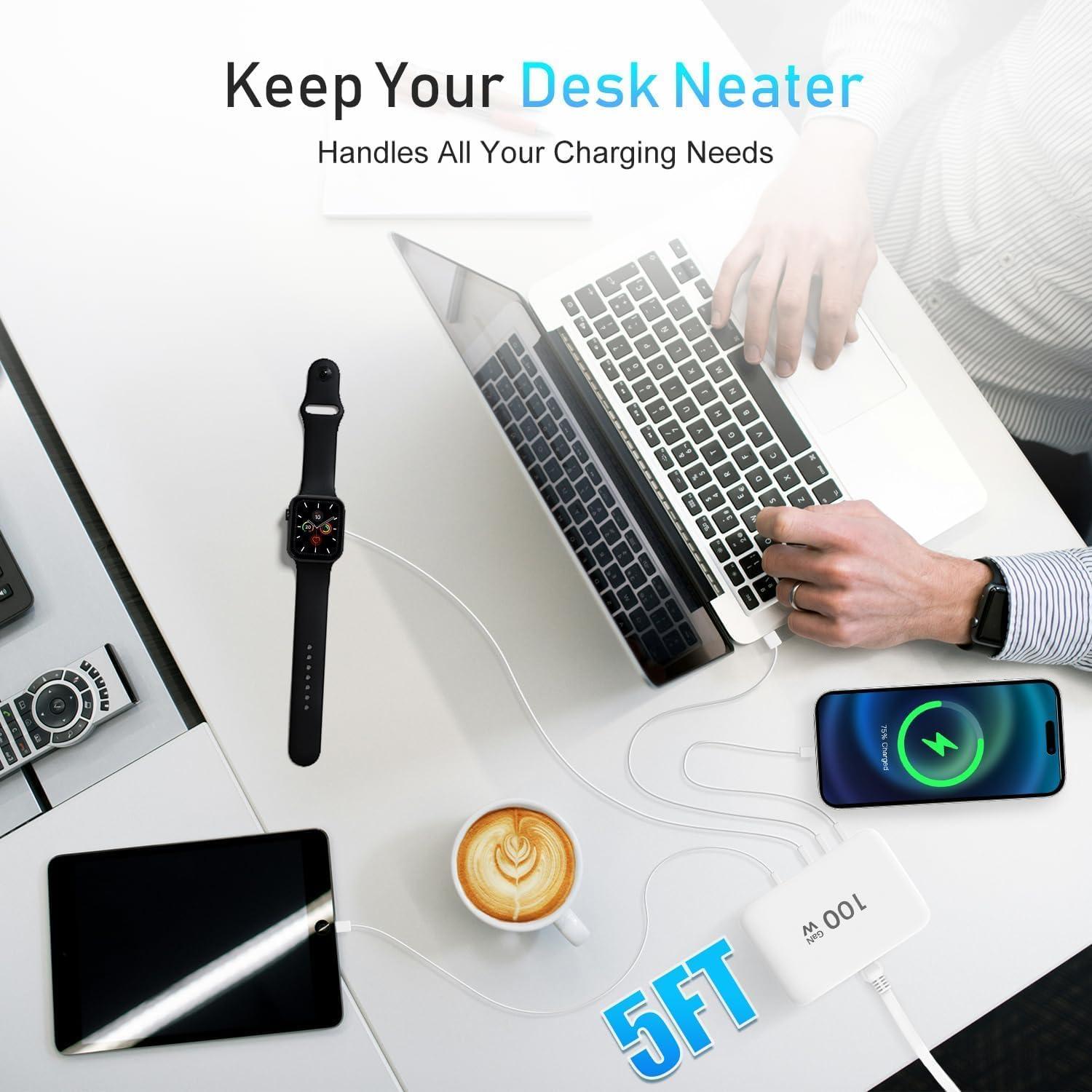 Cargador Rápido USB C 100W 6 Puertos GaN Shenzhen